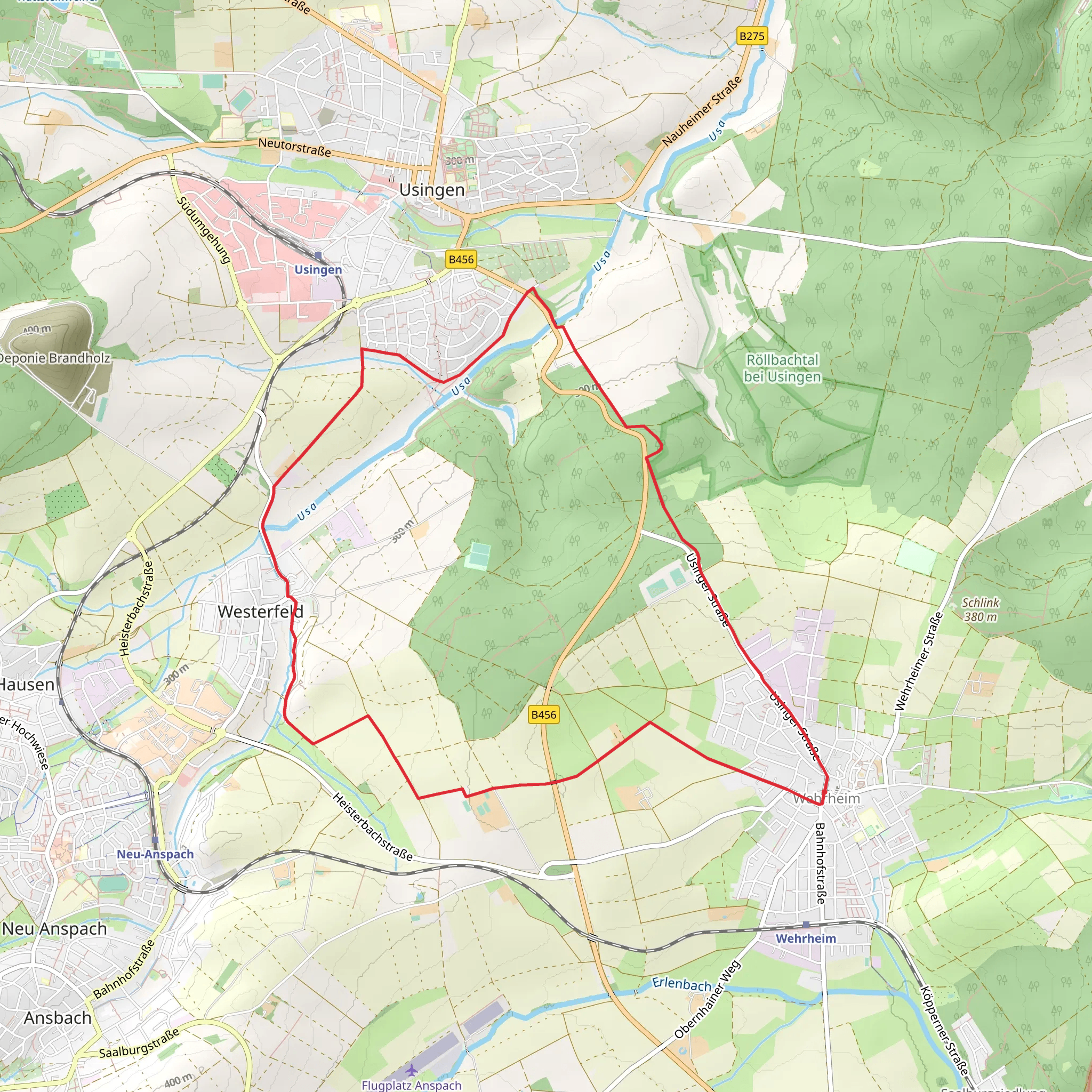 Werheim Loop via Eichenbiegel and Galgenkopf mobile static map