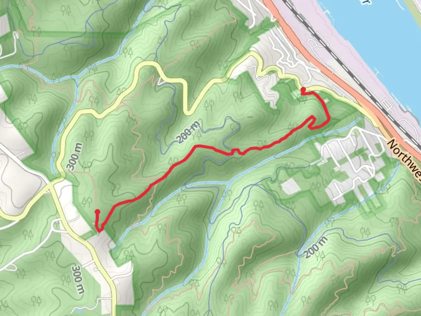 An image depicting the trail Water Line Trail via Tolinda Trail and its surrounding area.