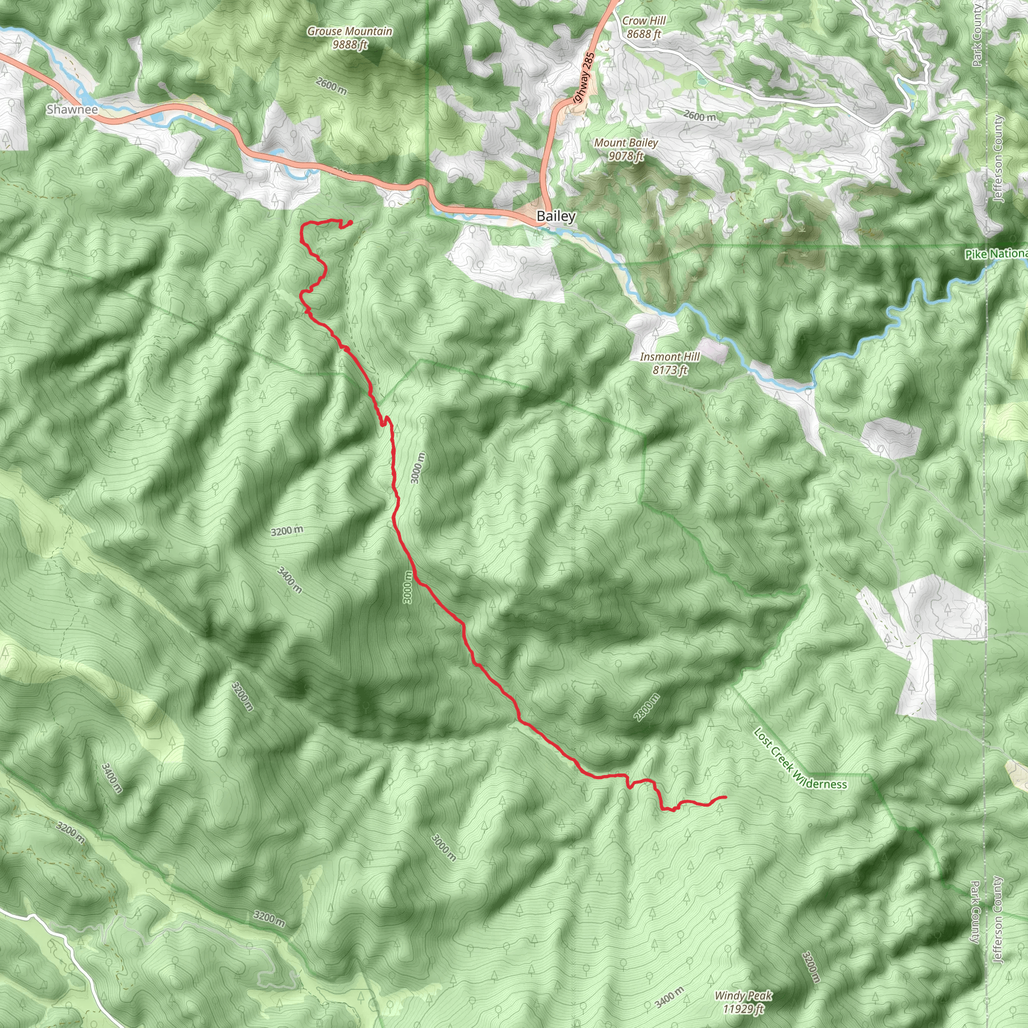 Payne Creek Trail mobile static map
