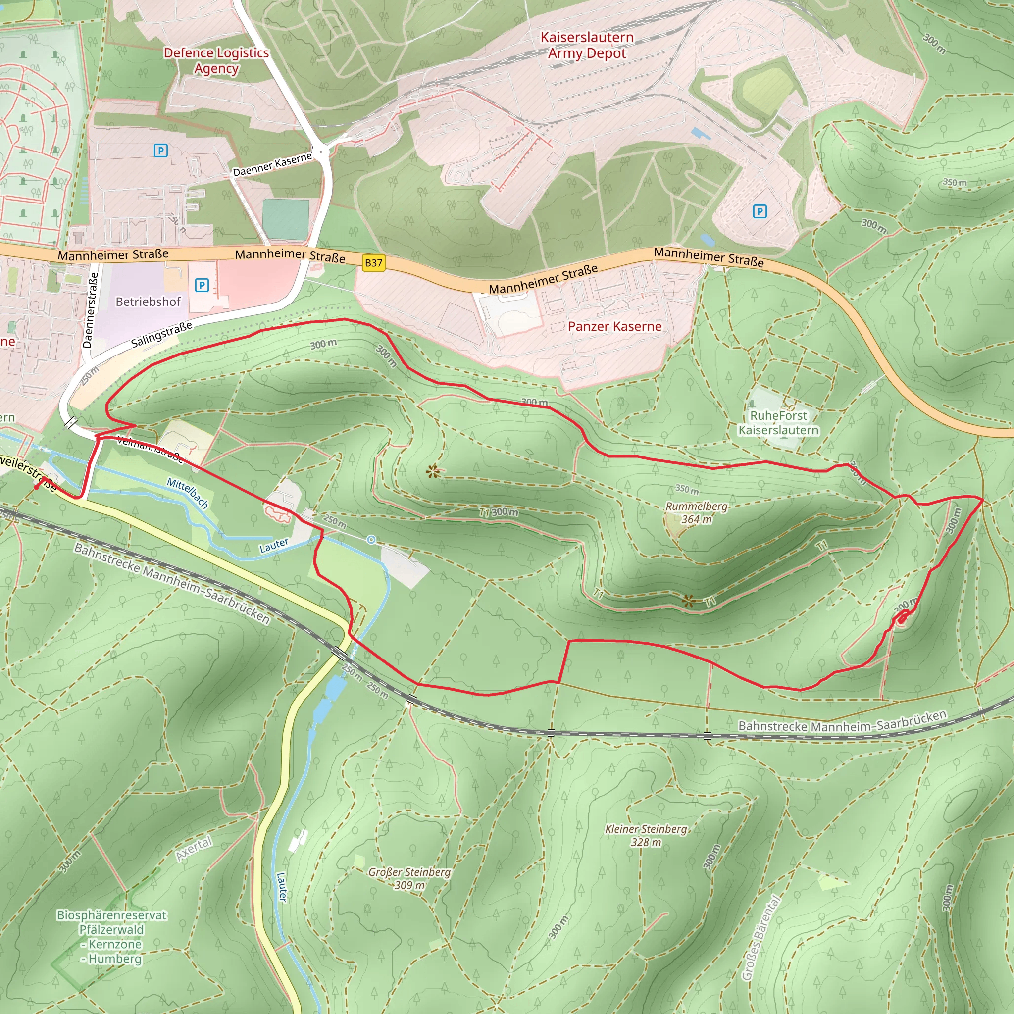Wanderweg Quack Loop mobile static map