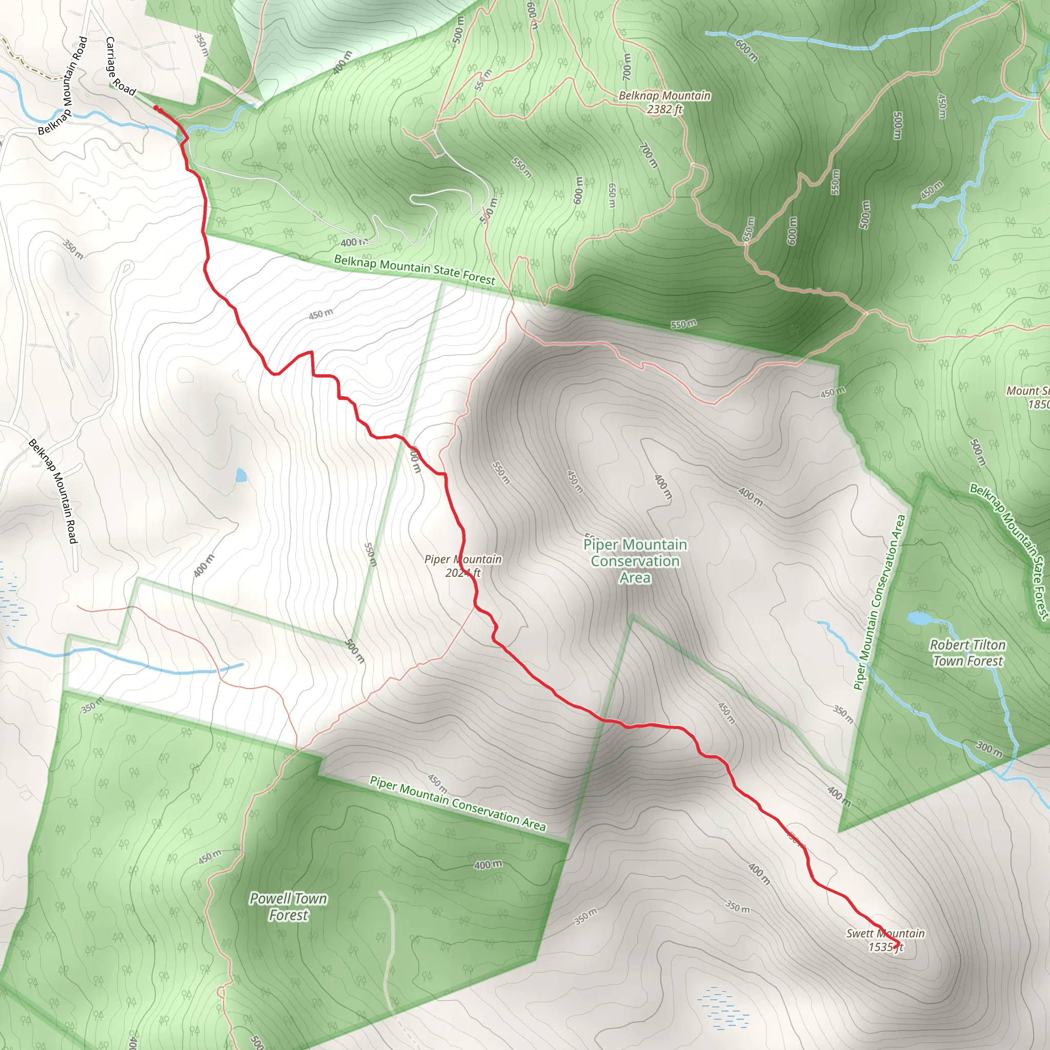 Piper Mountain and Swett Mountain Trail mobile static map
