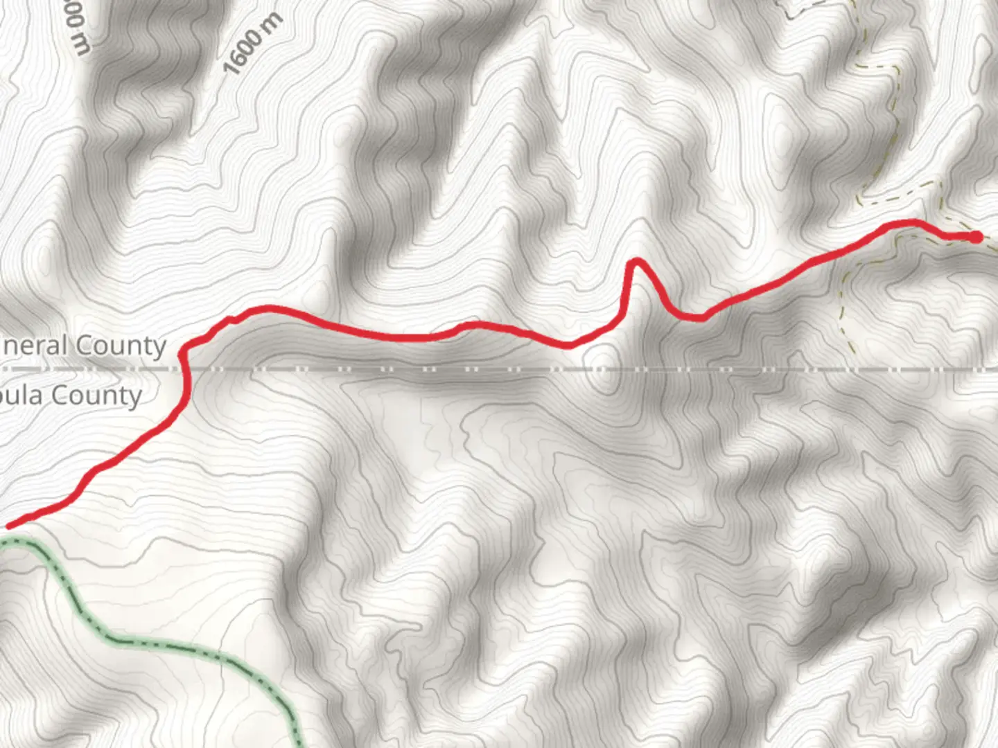 An image depicting the trail White Creek Divide Trail and its surrounding area.
