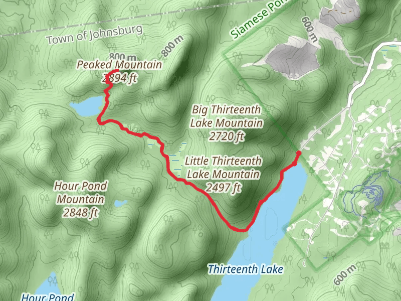 Peaked Mountain and Pond Trail