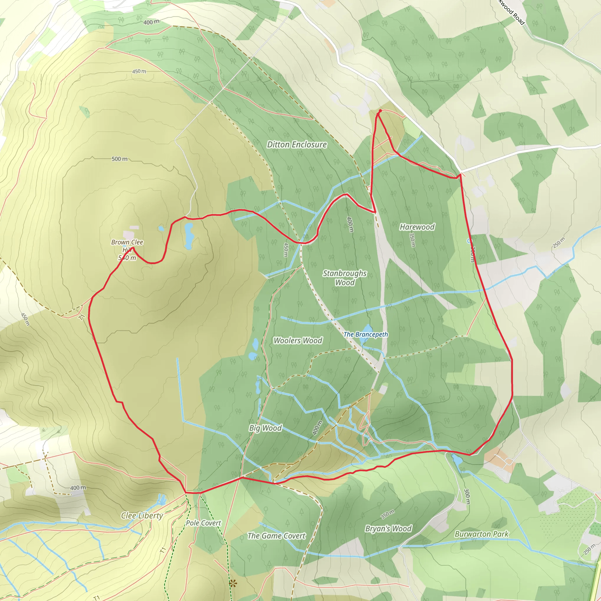 A Short Brown Clee Hill Circular mobile static map