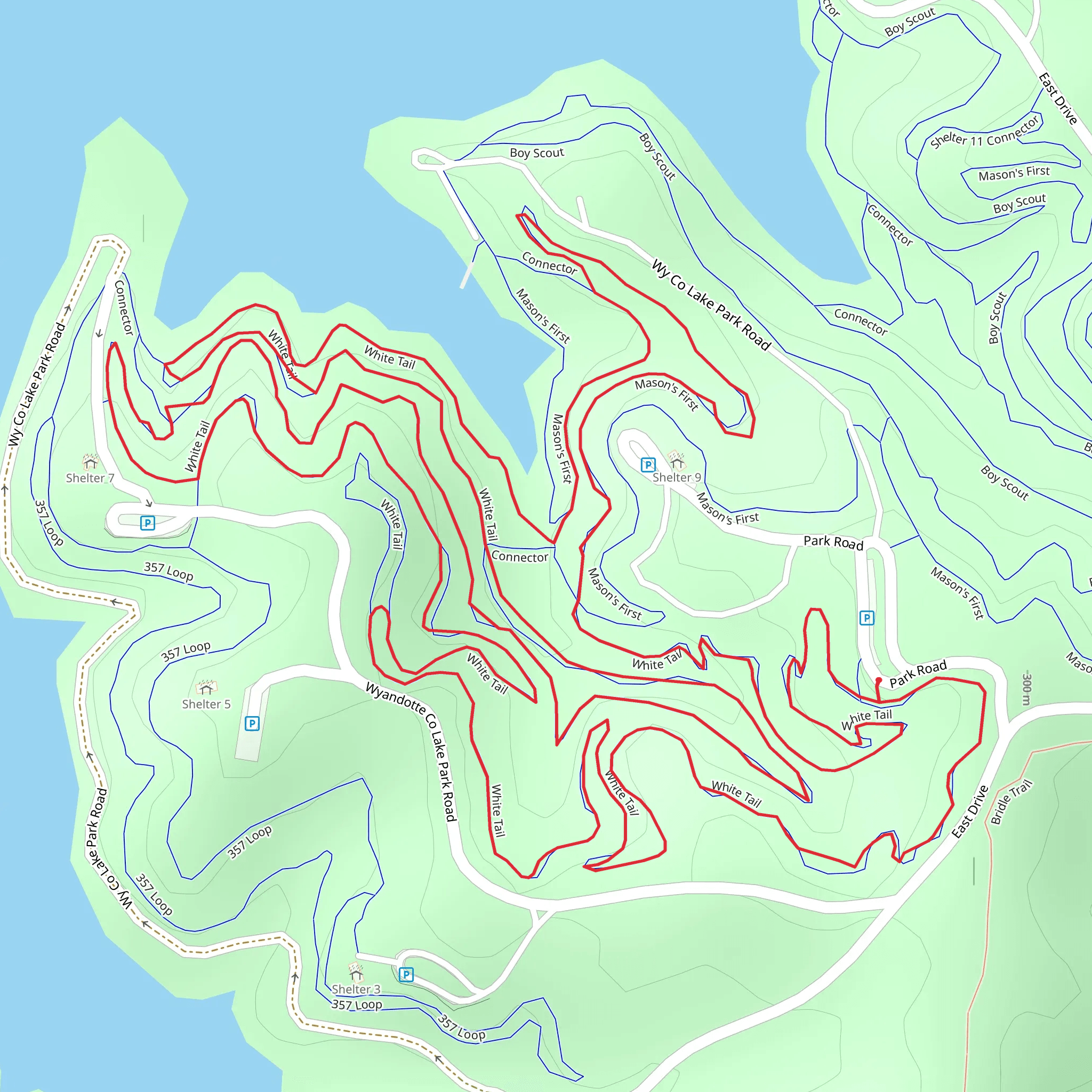 White Loop Trail mobile static map