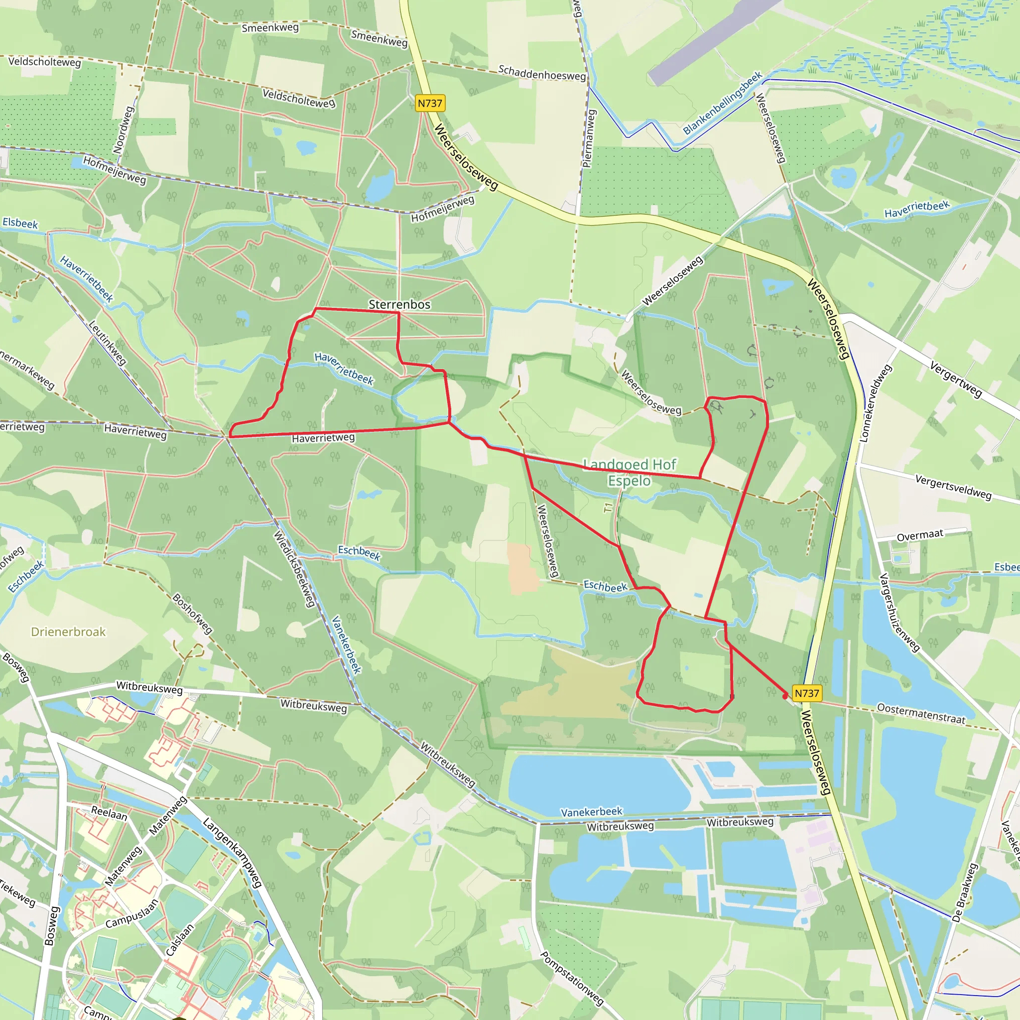 Den Hofmeijer and Sterrenbos Loop mobile static map