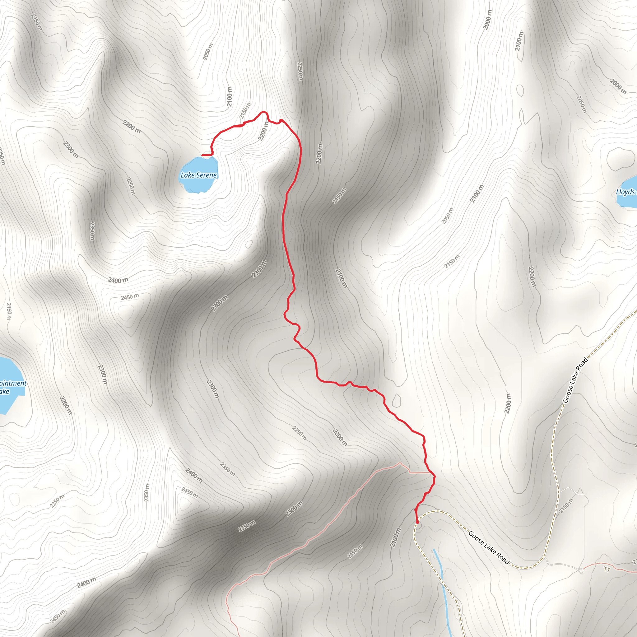 Lake Serene Trail mobile static map