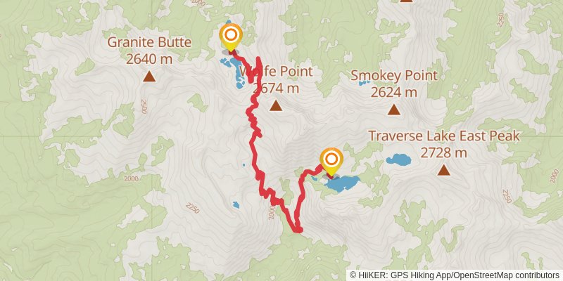 South Wallowas Traverse stage 2 Map