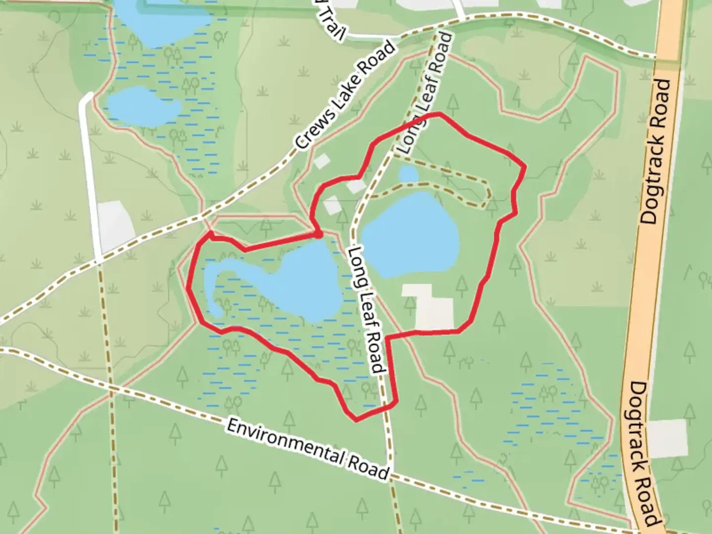 An image depicting the trail Sand Pond Recreation Area Campground Loop and its surrounding area.