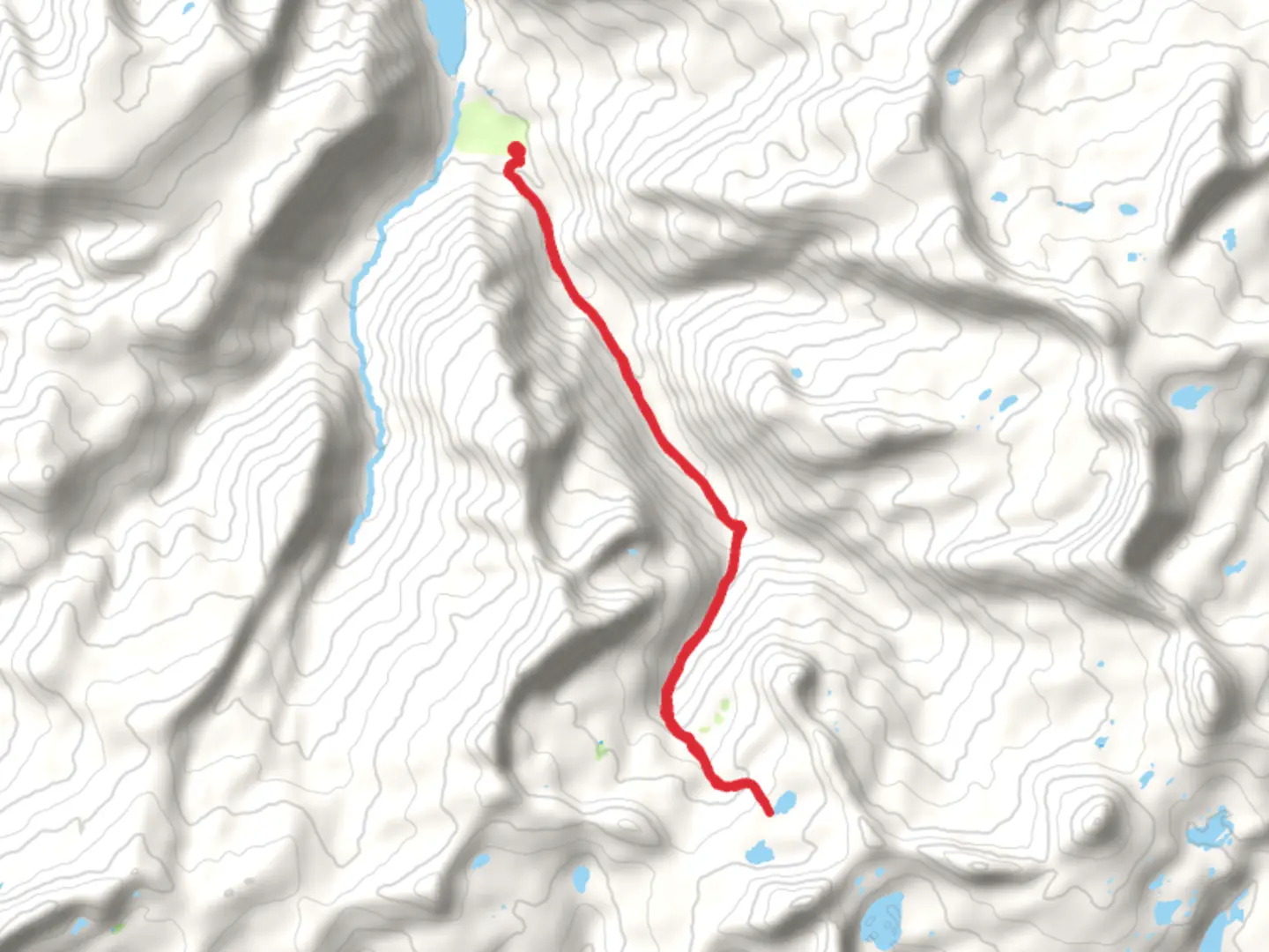 An image depicting the trail North Erickson Lake via Smith Morehouse Trail and its surrounding area.