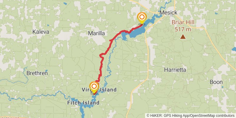 North Country Trail - Michigan Southeast stage 19 Map
