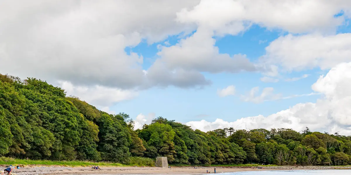 Rigg Bay and Cruggleton Castle from Garlieston