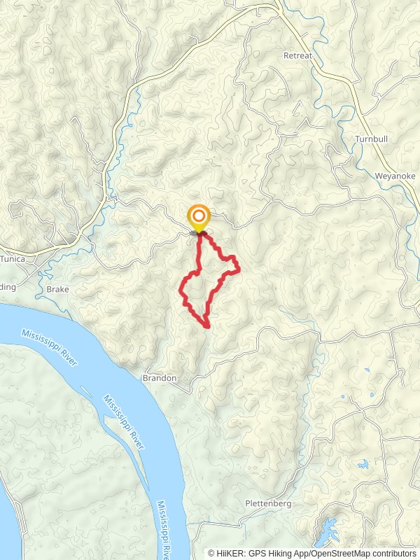 Tunica Hills Loop Trail - A