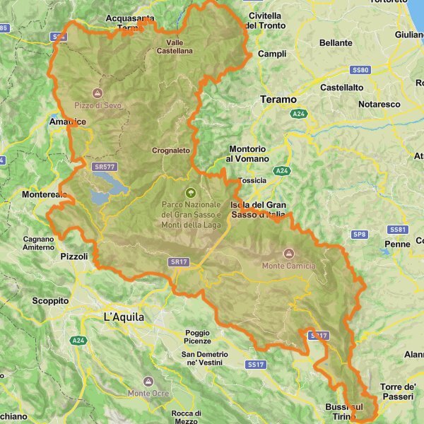 Gran Sasso e Monti della Laga National Park mobile static map