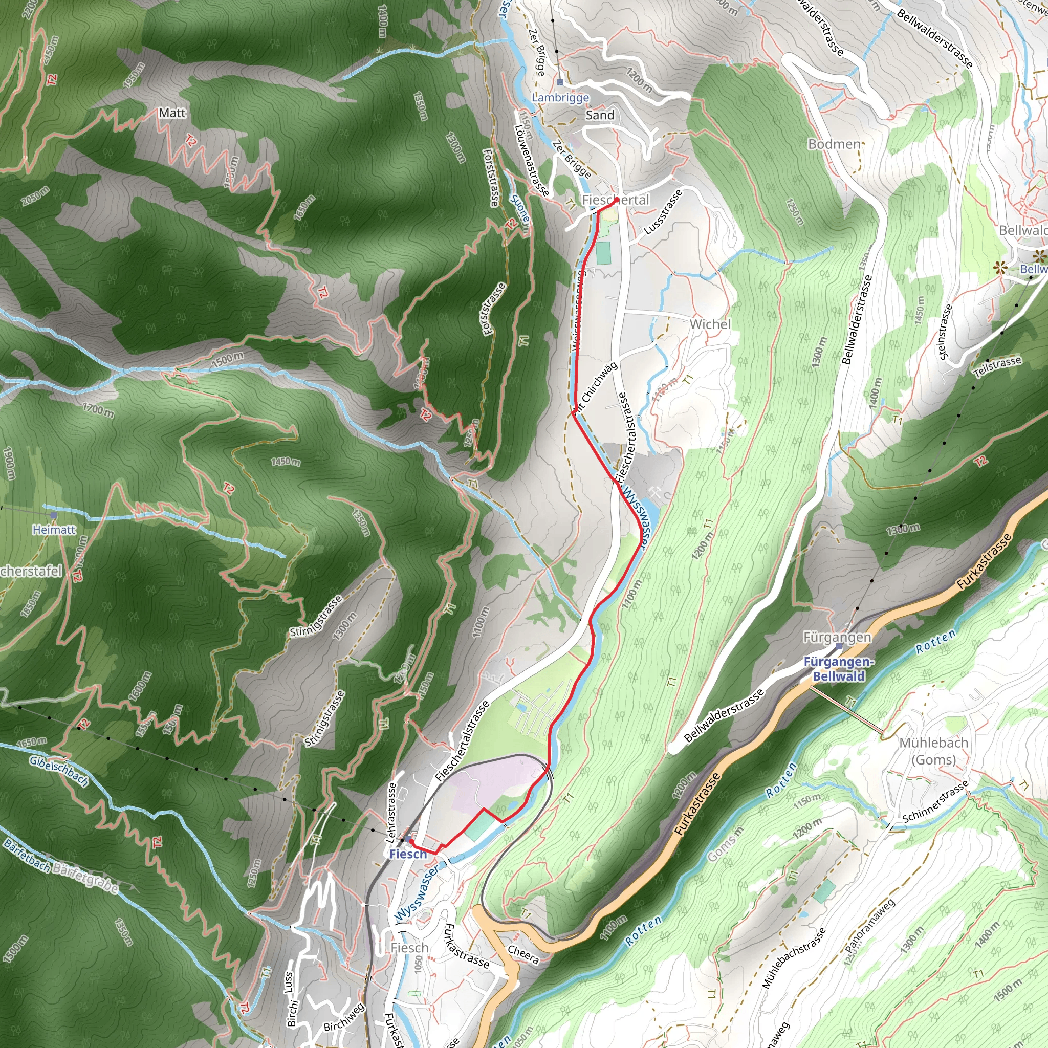 Wysswasser Trail mobile static map