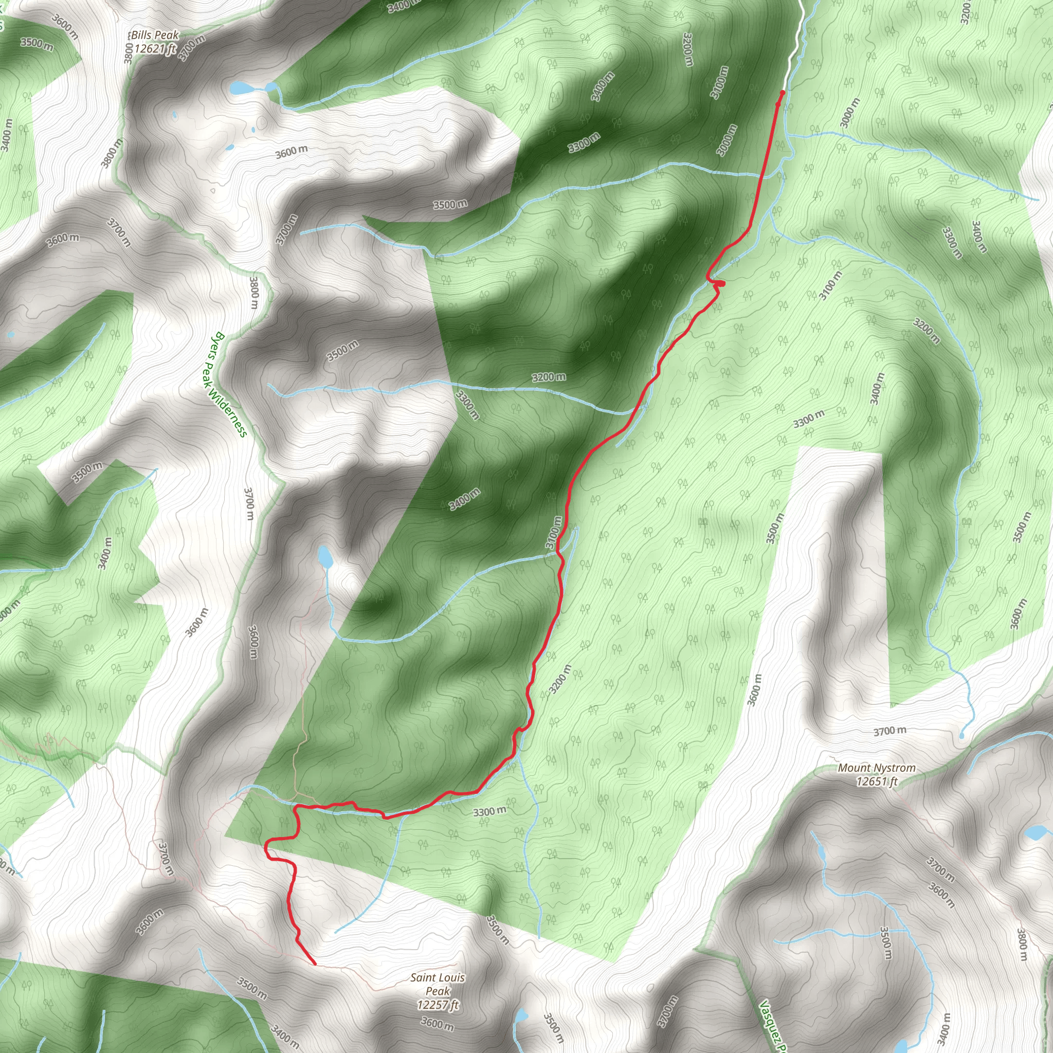 Saint Louis Pass Trail mobile static map