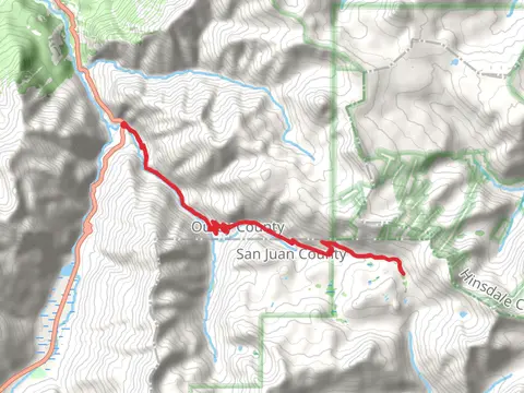 Walk along Uncompahgre River and Mineral Creek