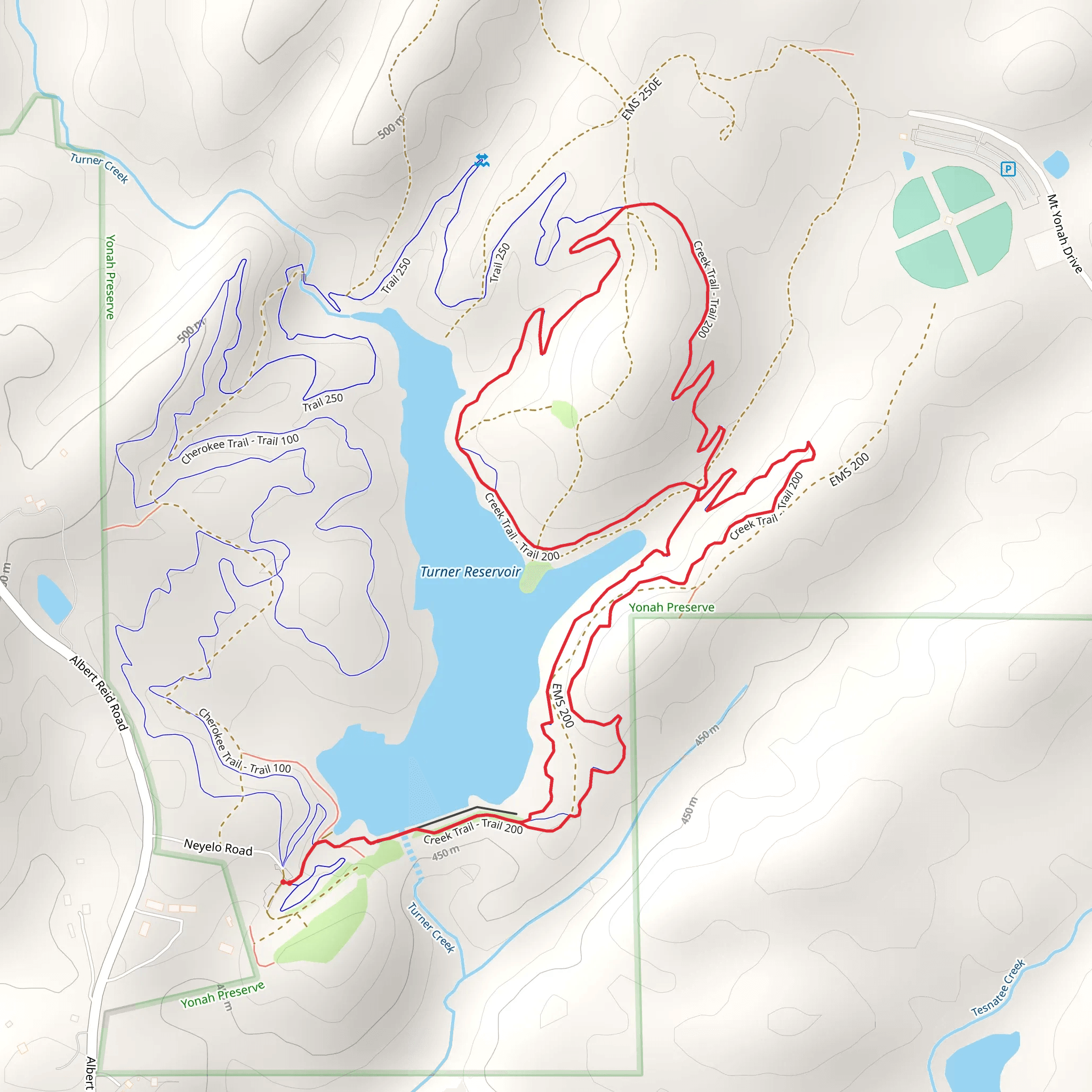 Creek Loop Trail - Turner Reservoir mobile static map