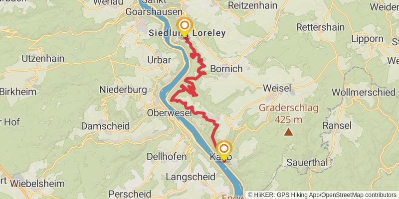 Rheinsteig stage 6 Map