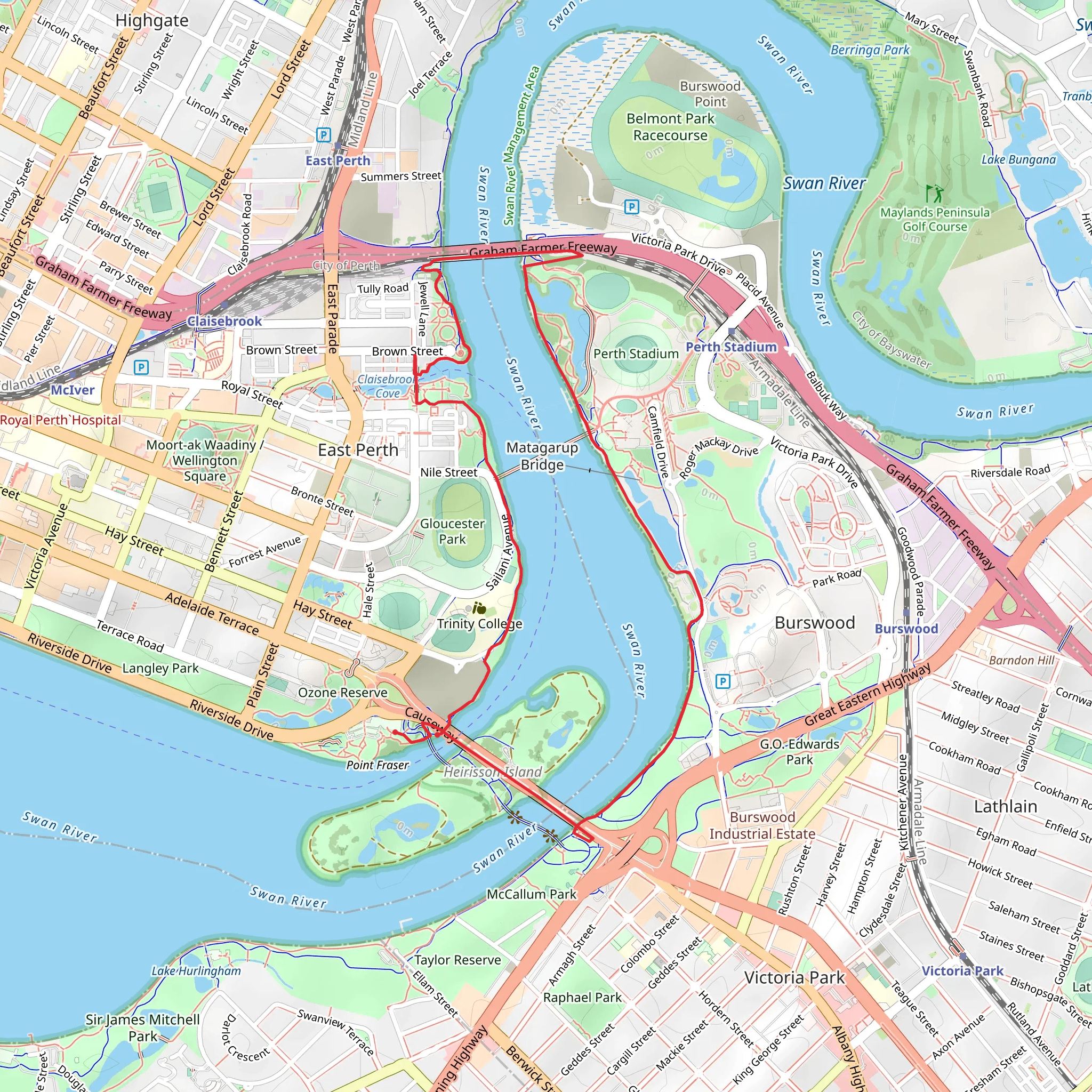 Windan Bridge Loop mobile static map