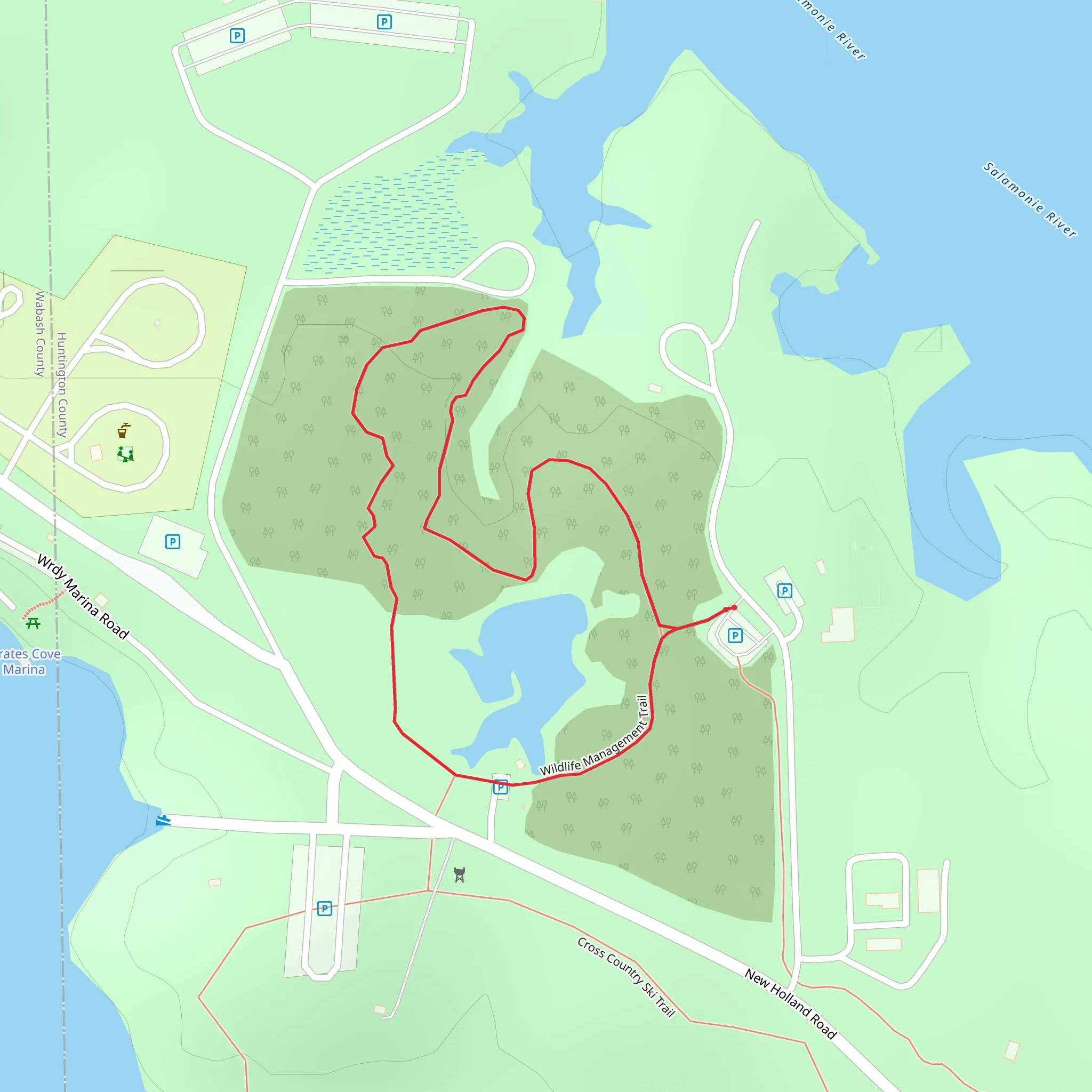 Wildlife Management Loop Trail mobile static map