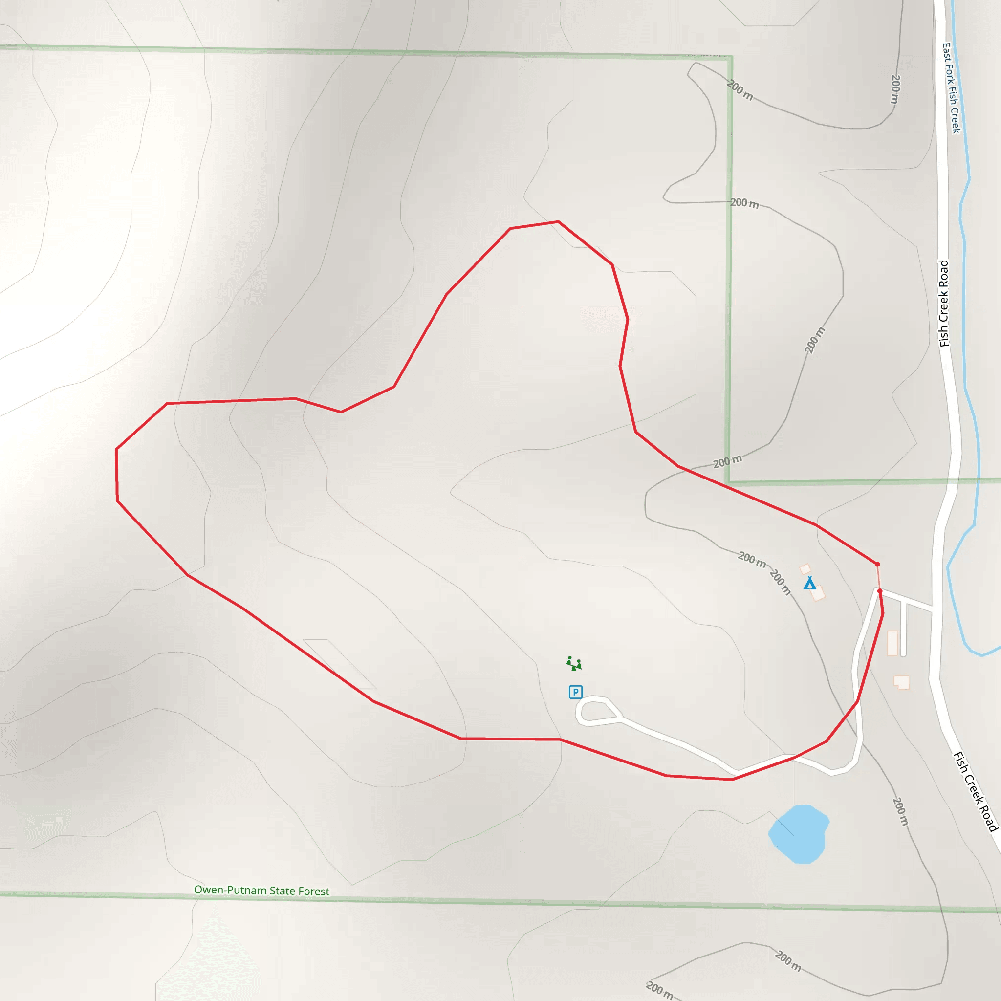 Poplar Top Loop Trail mobile static map