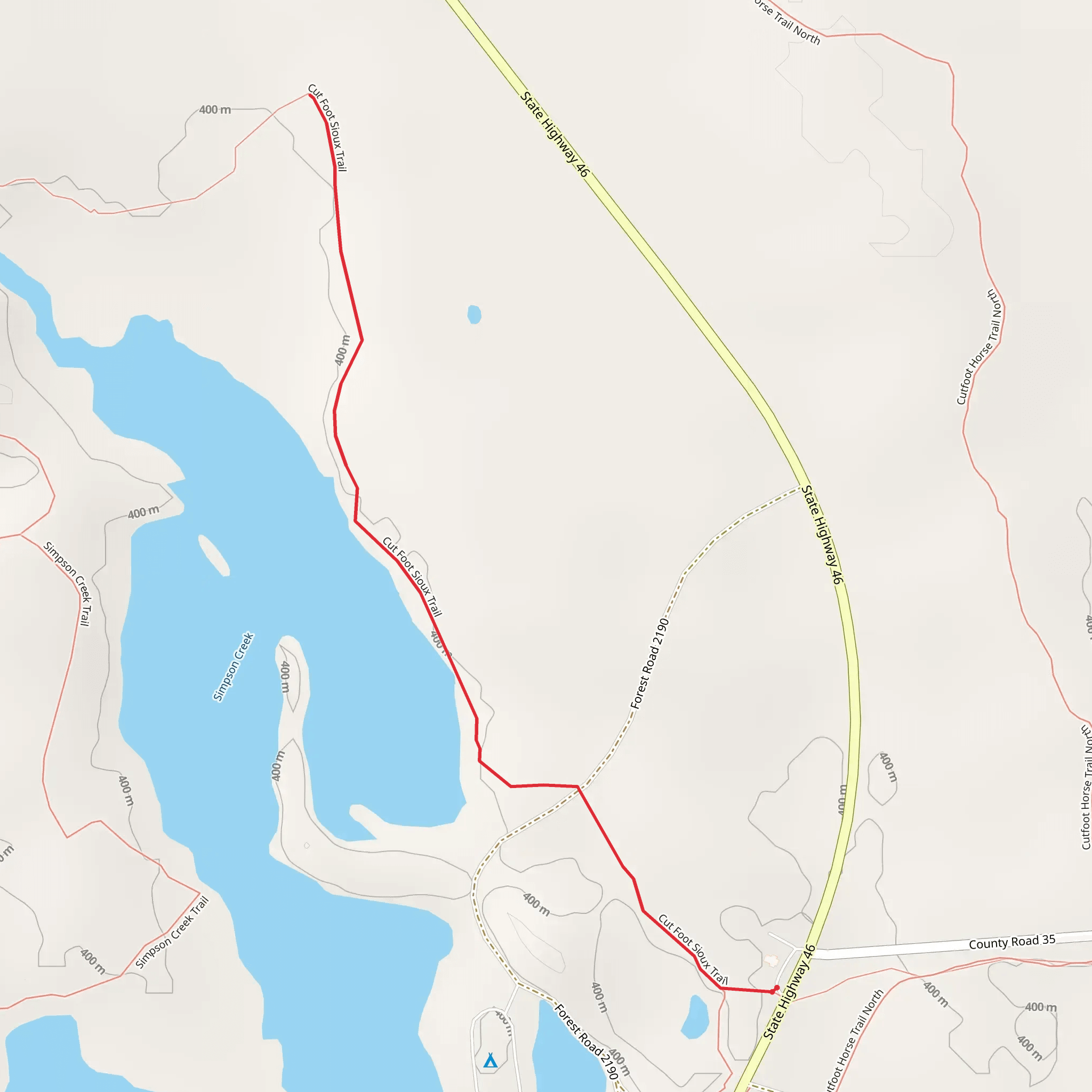 Cut Foot Sioux Short Trail mobile static map