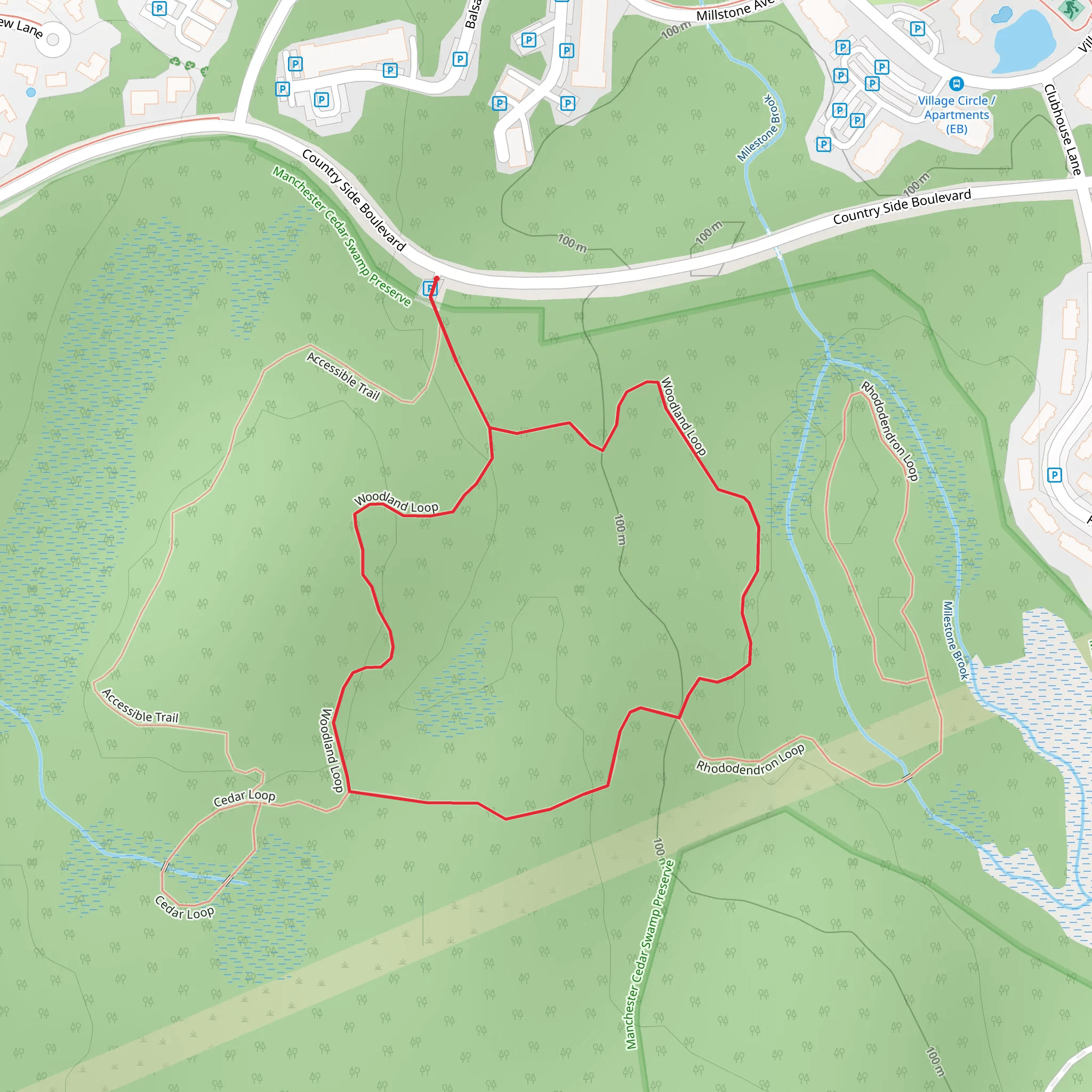 Woodland Loop mobile static map