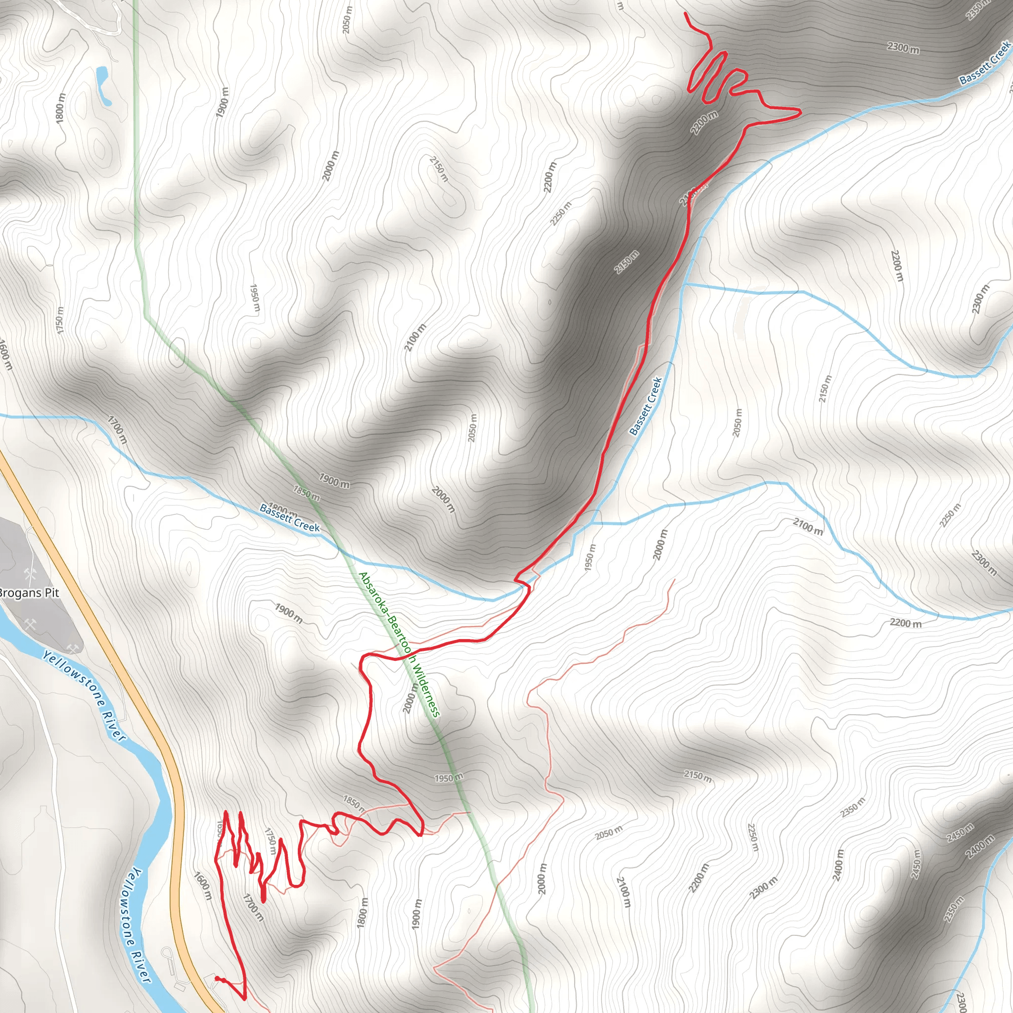 Bassett Creek Trail mobile static map