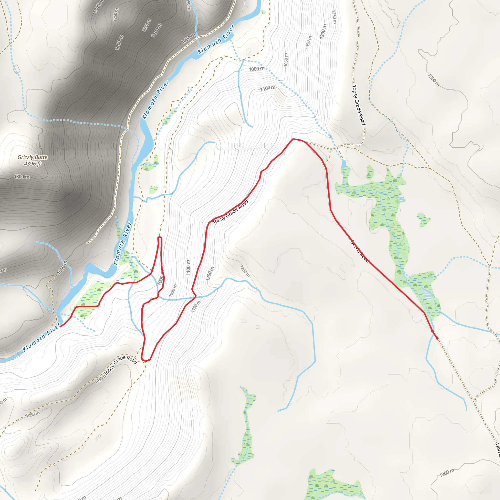 Topsy Grade Road mobile static map