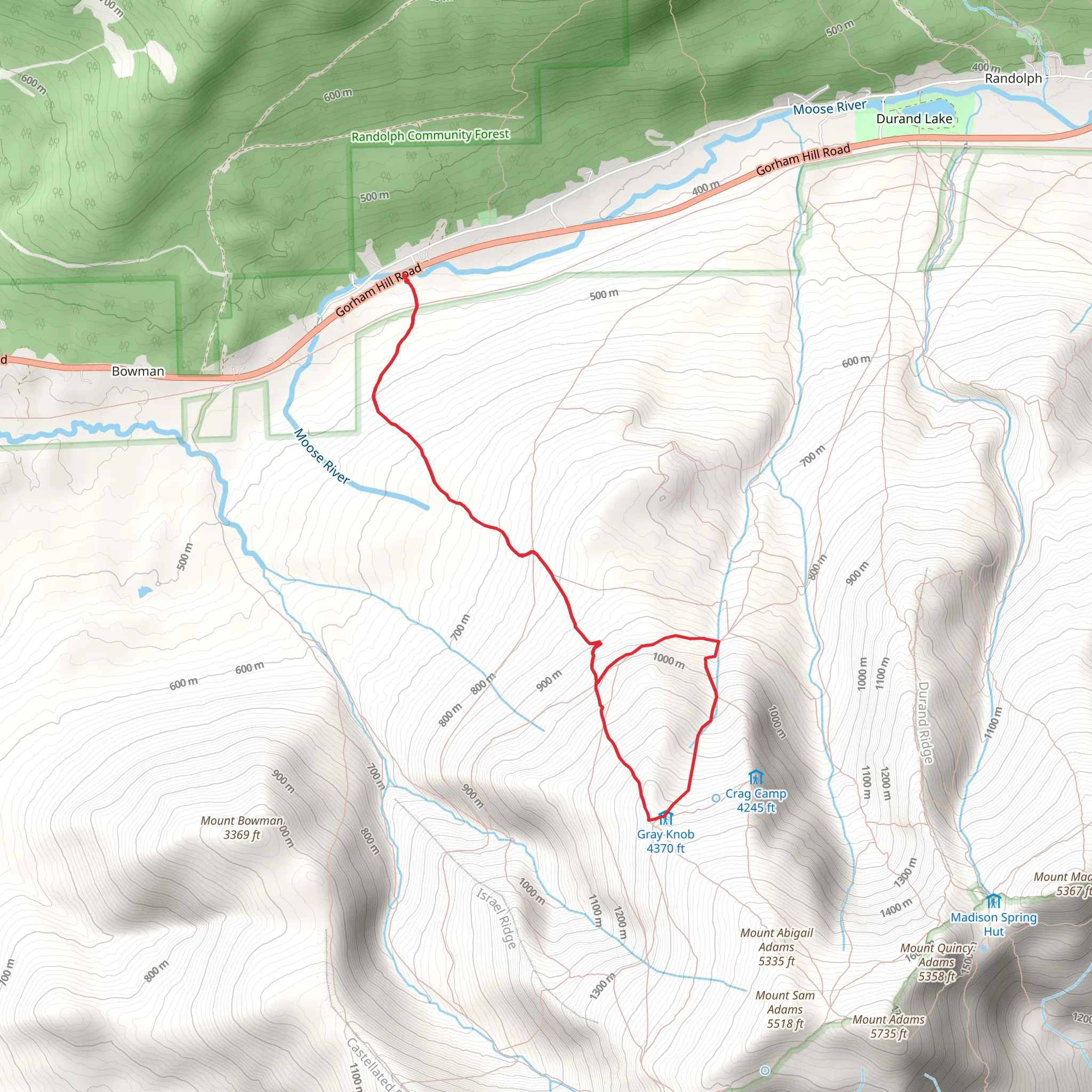 Hincks Trail via Lowe's Path Trail mobile static map