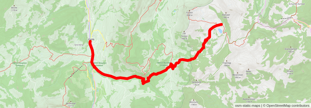 Glaubenbielen - Sattelpass - Seewen - Stäldili - Flühli stage 2 Map