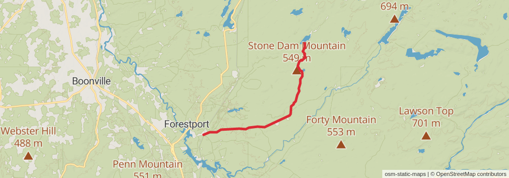 American Perimeter Trail - New York to Maine stage 26 Map