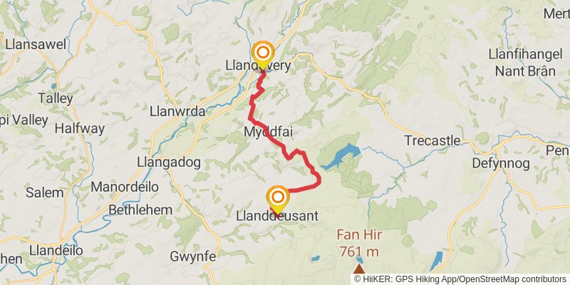 Cambrian Way stage 11 Map