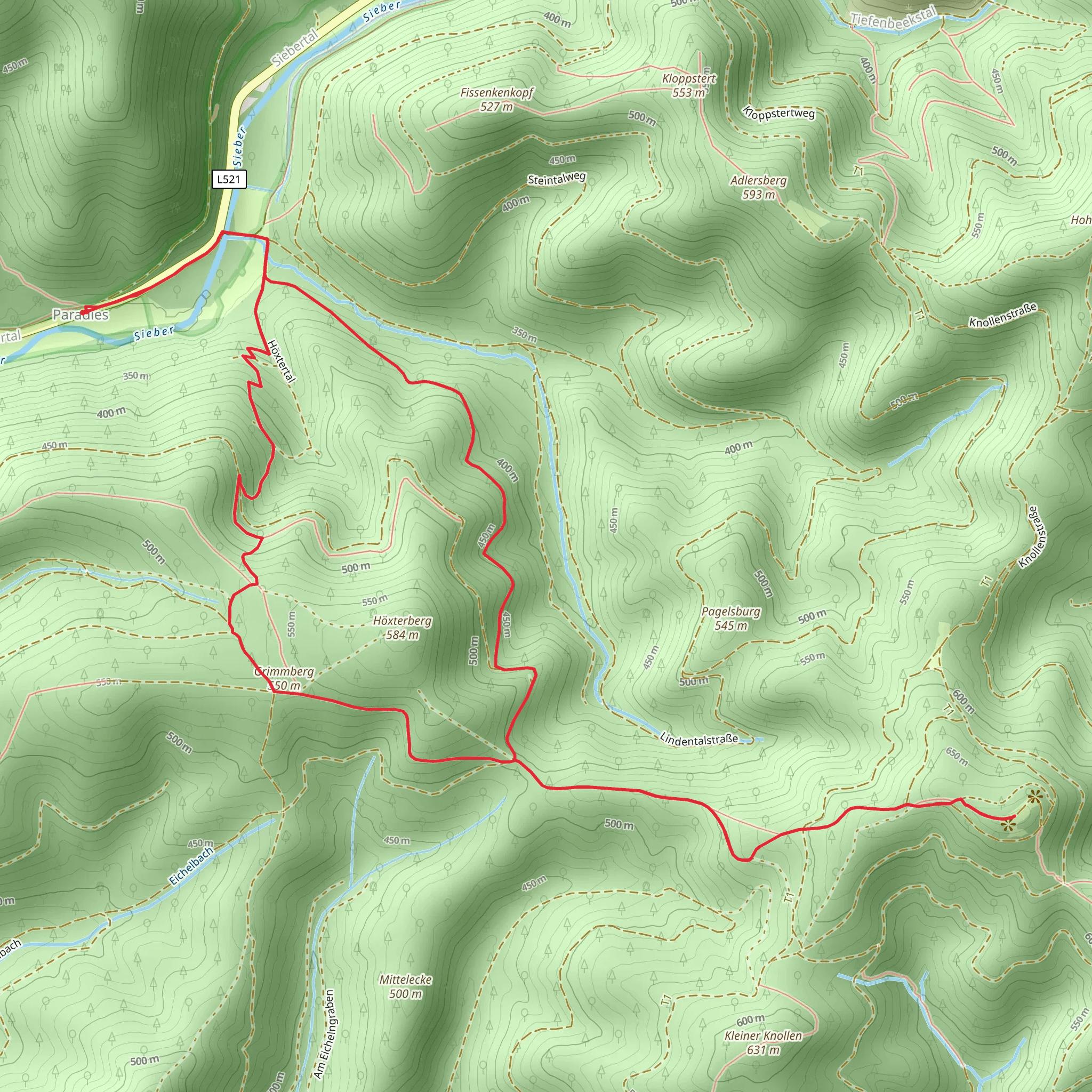 Großer Knollen and Grimmberg Loop mobile static map
