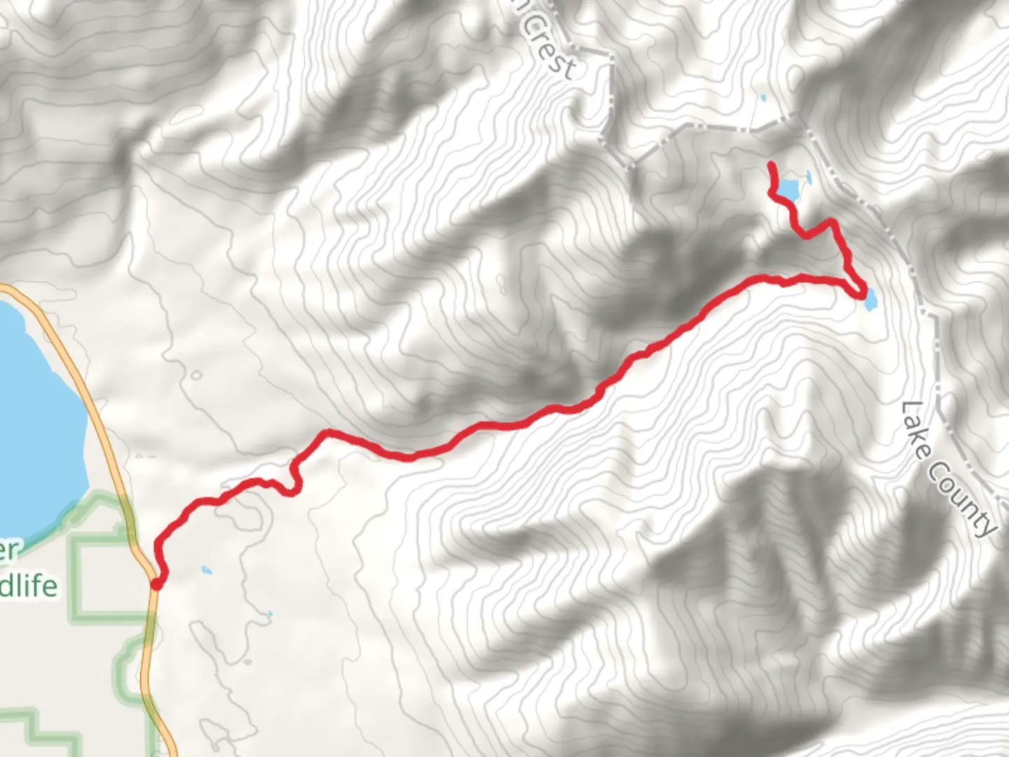 An image depicting the trail Bond Creek Trail and its surrounding area.