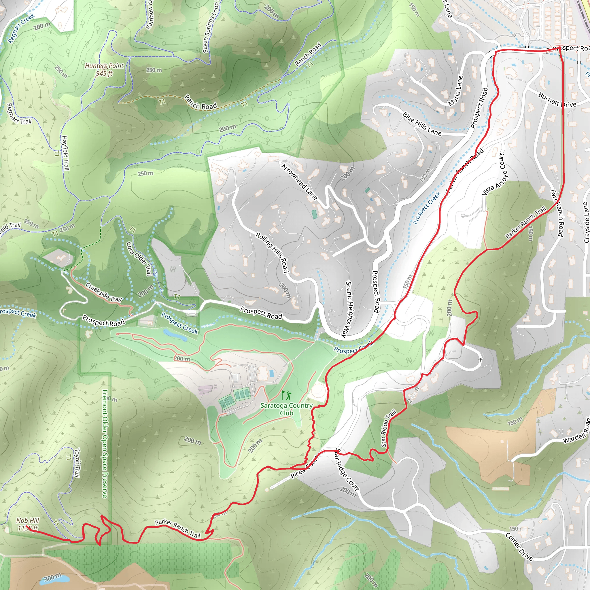 Nob Hill Loop mobile static map