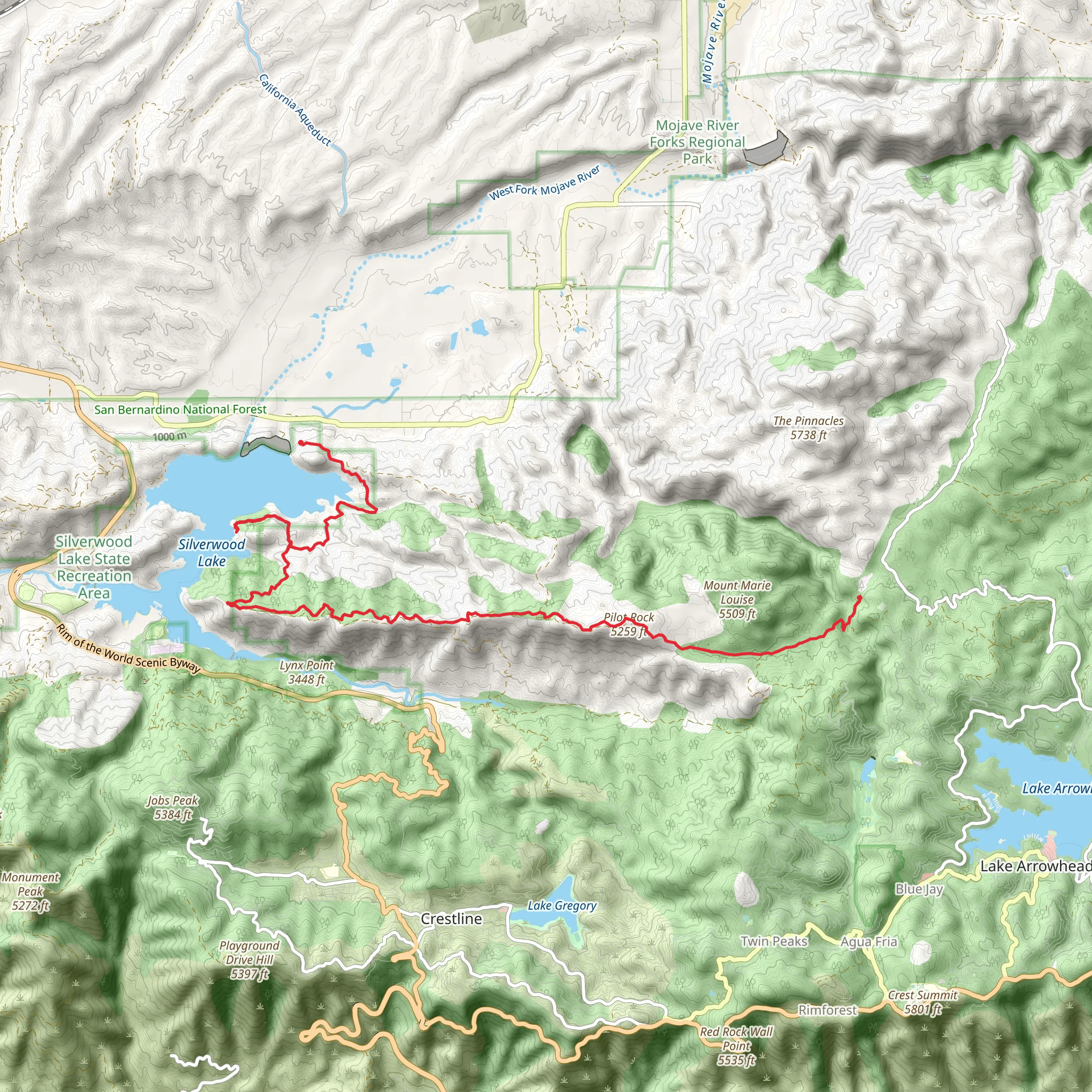 Pilot Rock Trail mobile static map