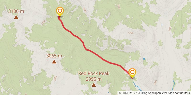 Grizzly Creek via Wallace Pass Trail stage 2 Map
