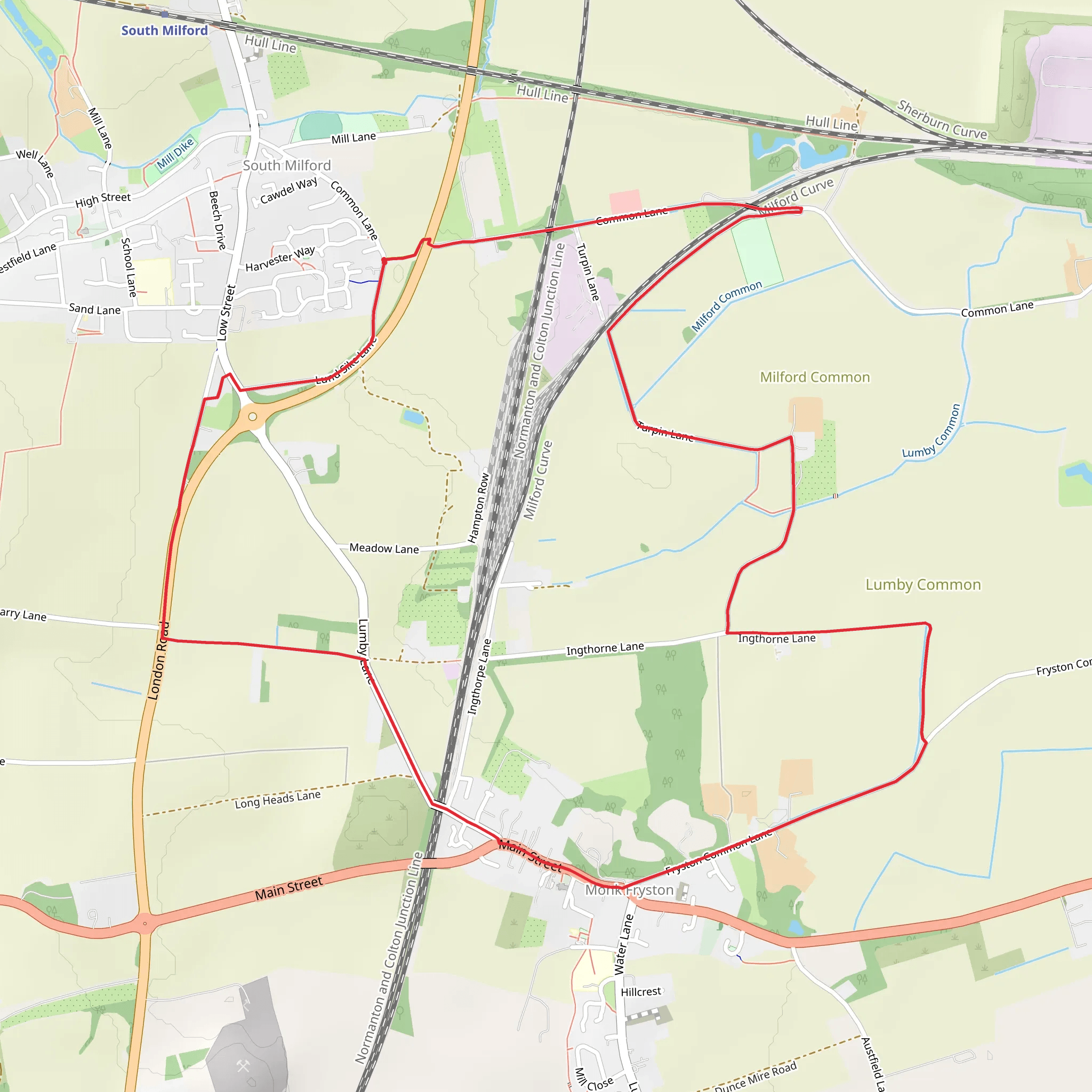 Deer Park and South Milford Country Park mobile static map