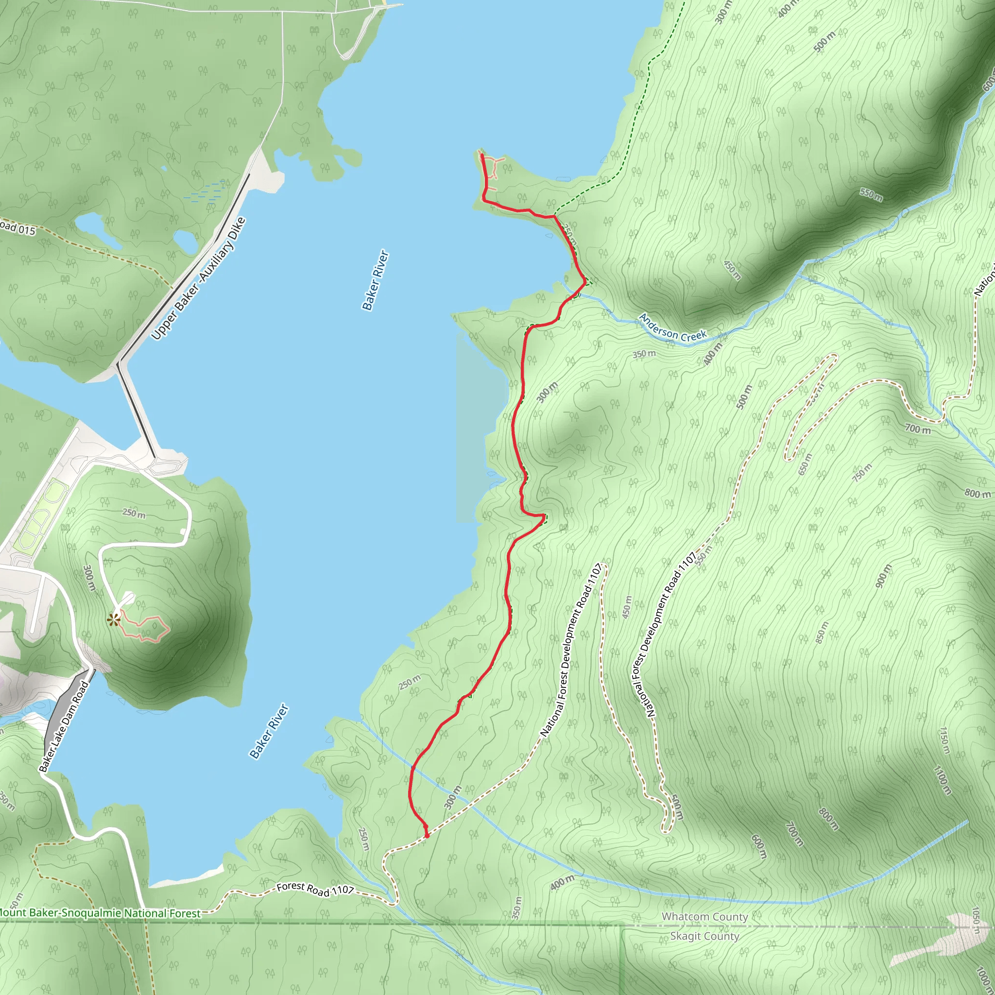 Anderson Point Trail mobile static map
