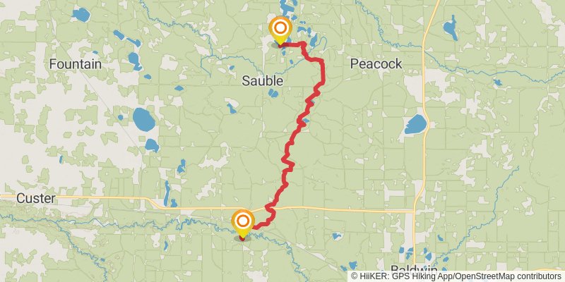 North Country Trail - Michigan Southeast stage 23 Map
