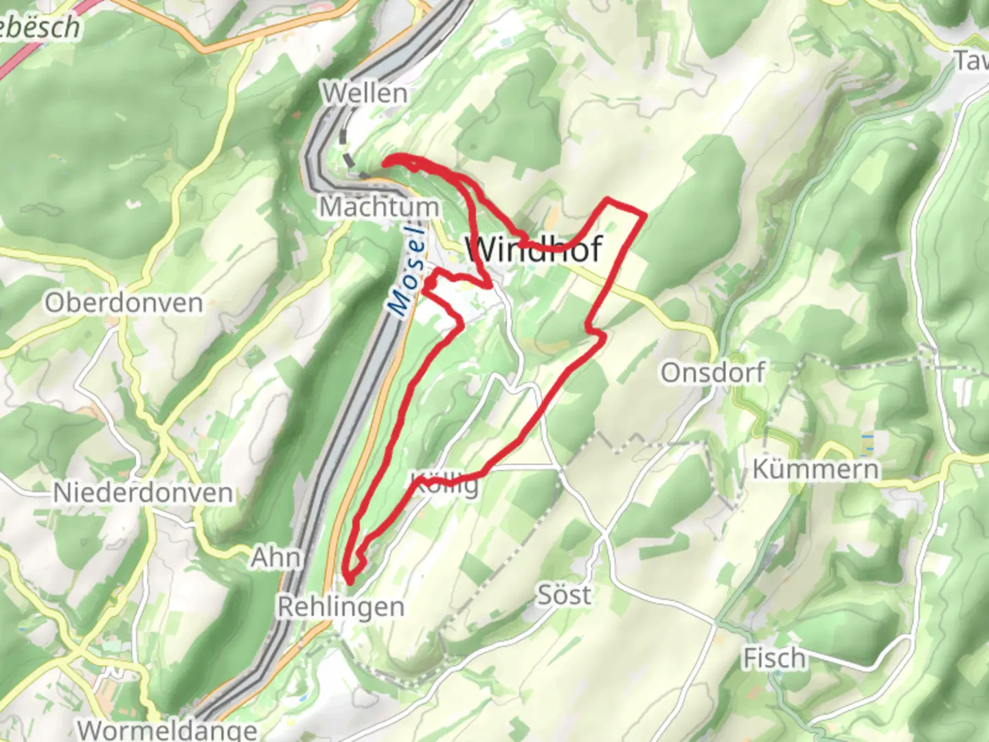 An image depicting the trail Nittel Loop and its surrounding area.