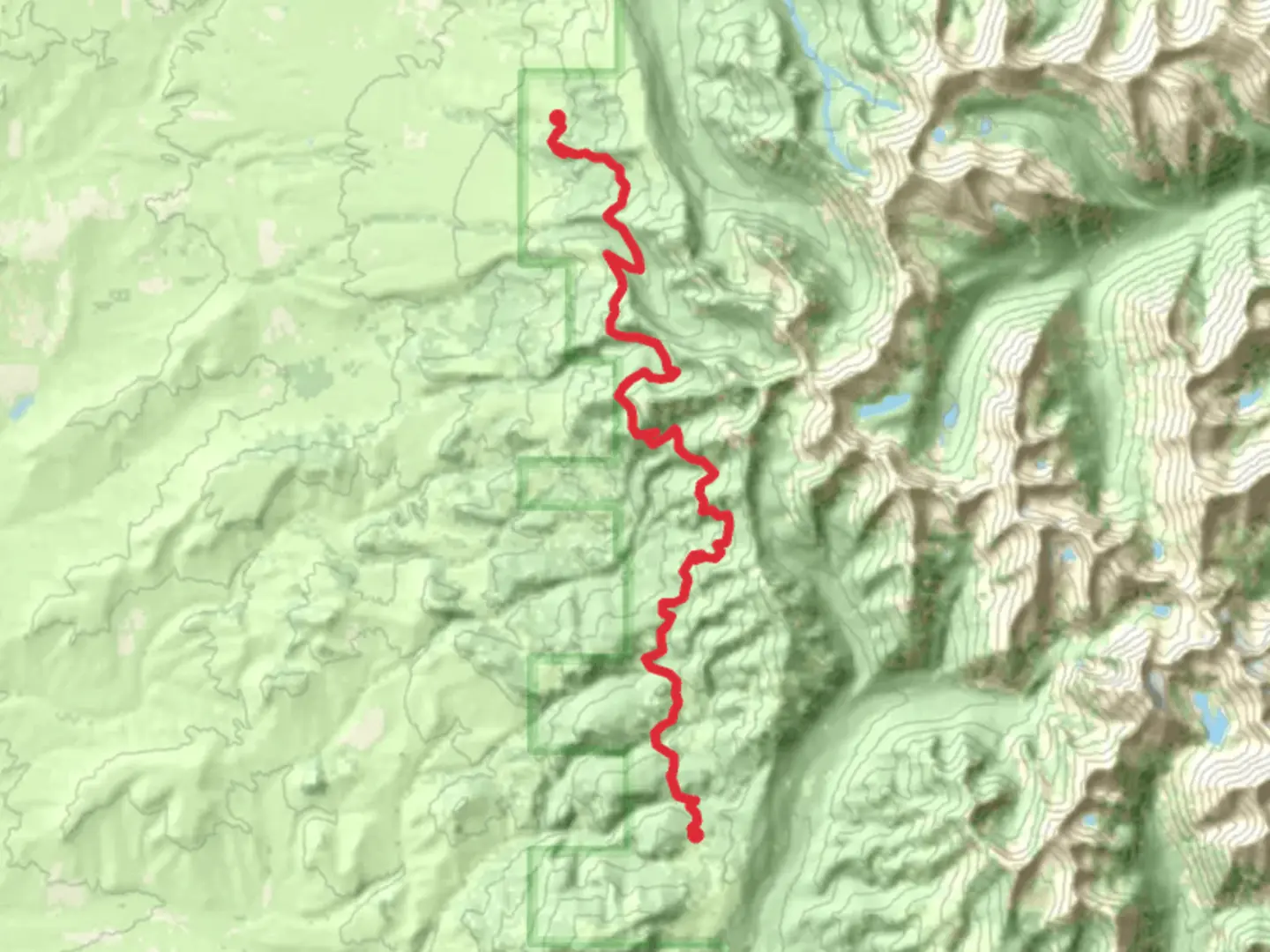An image depicting the trail Porcupine Ibex Trail and its surrounding area.