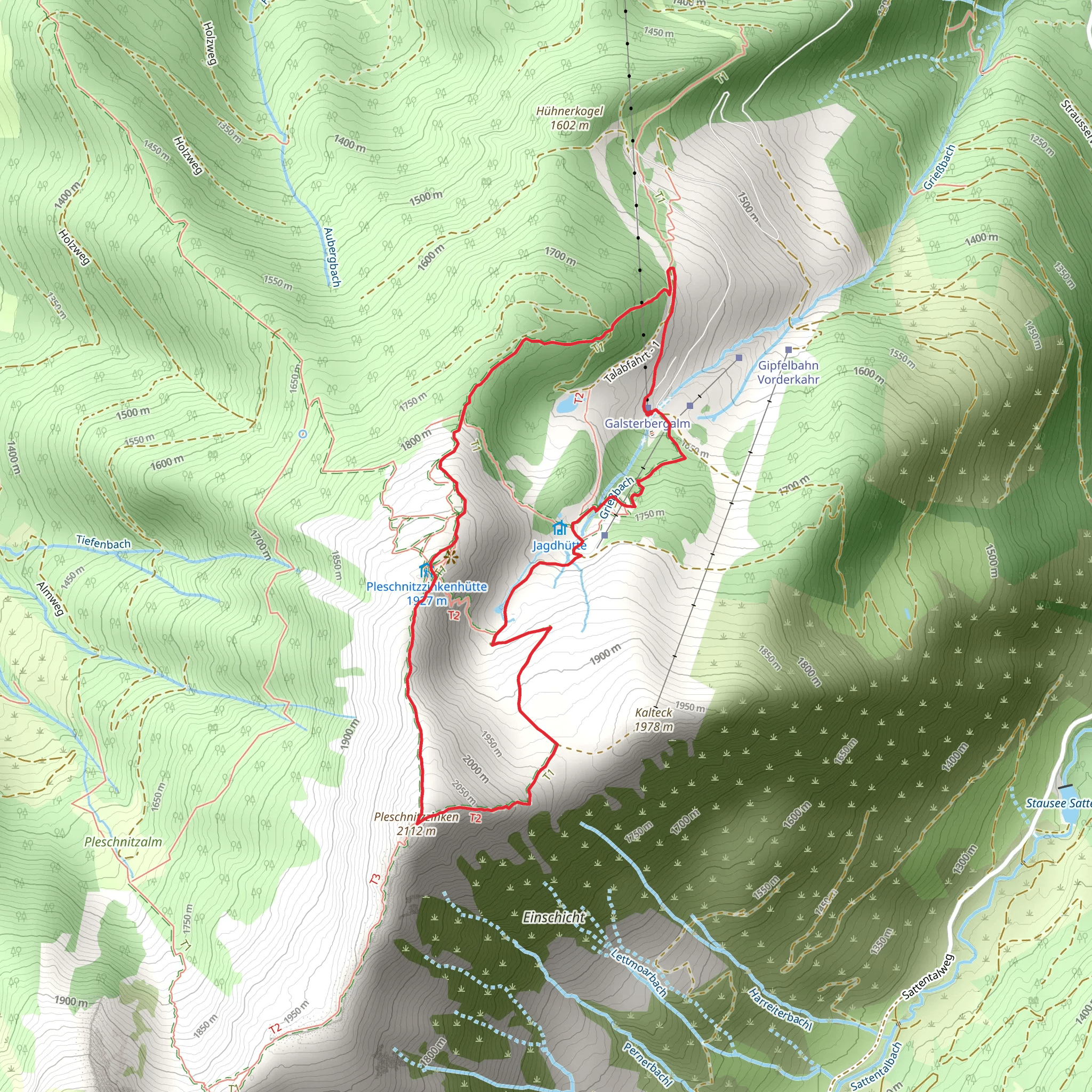 Pleschnitzzinken Loop Hike mobile static map