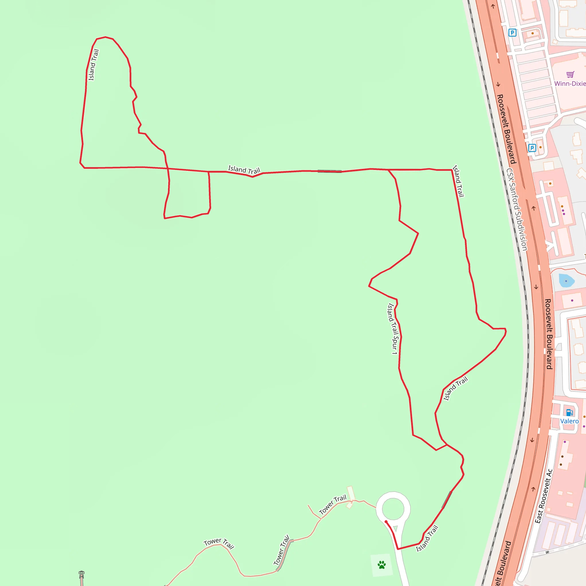 Island Trail mobile static map