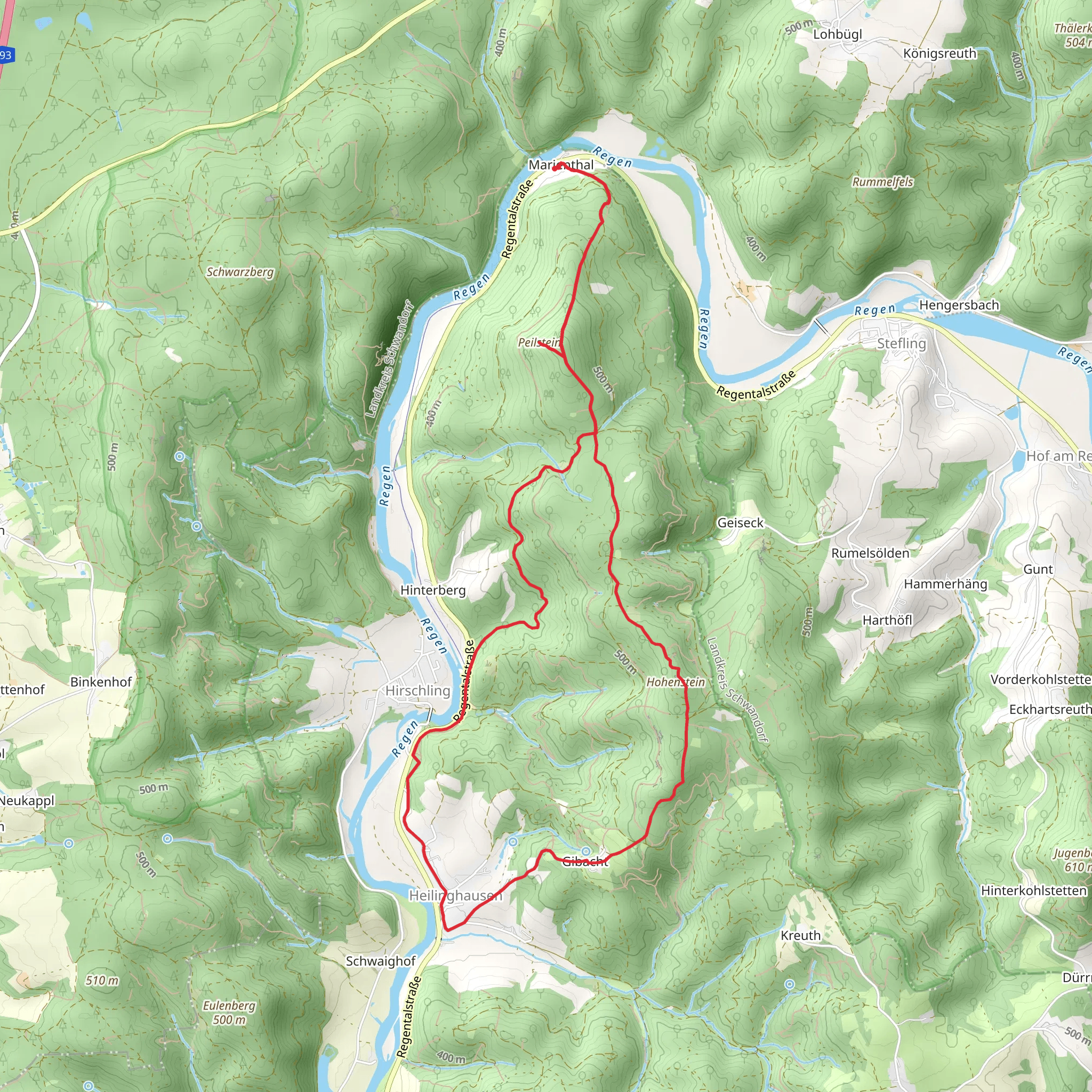 Gailenberg, Sussenbach and Ruine Brennberg Loop mobile static map