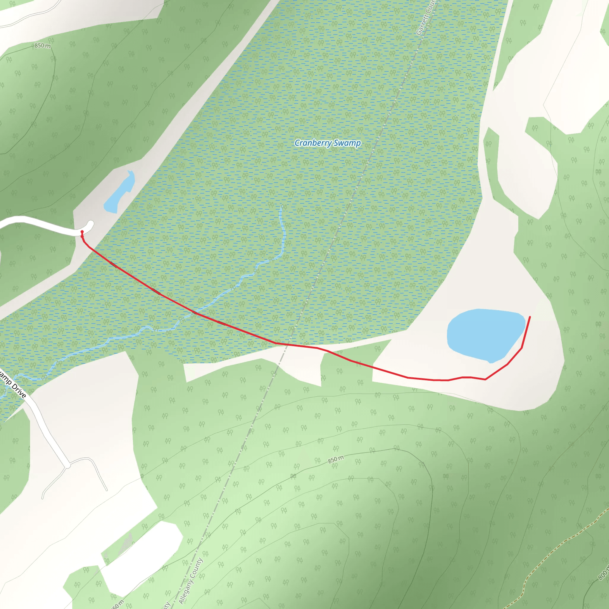 Cranberry Swamp and Wolf Gap mobile static map