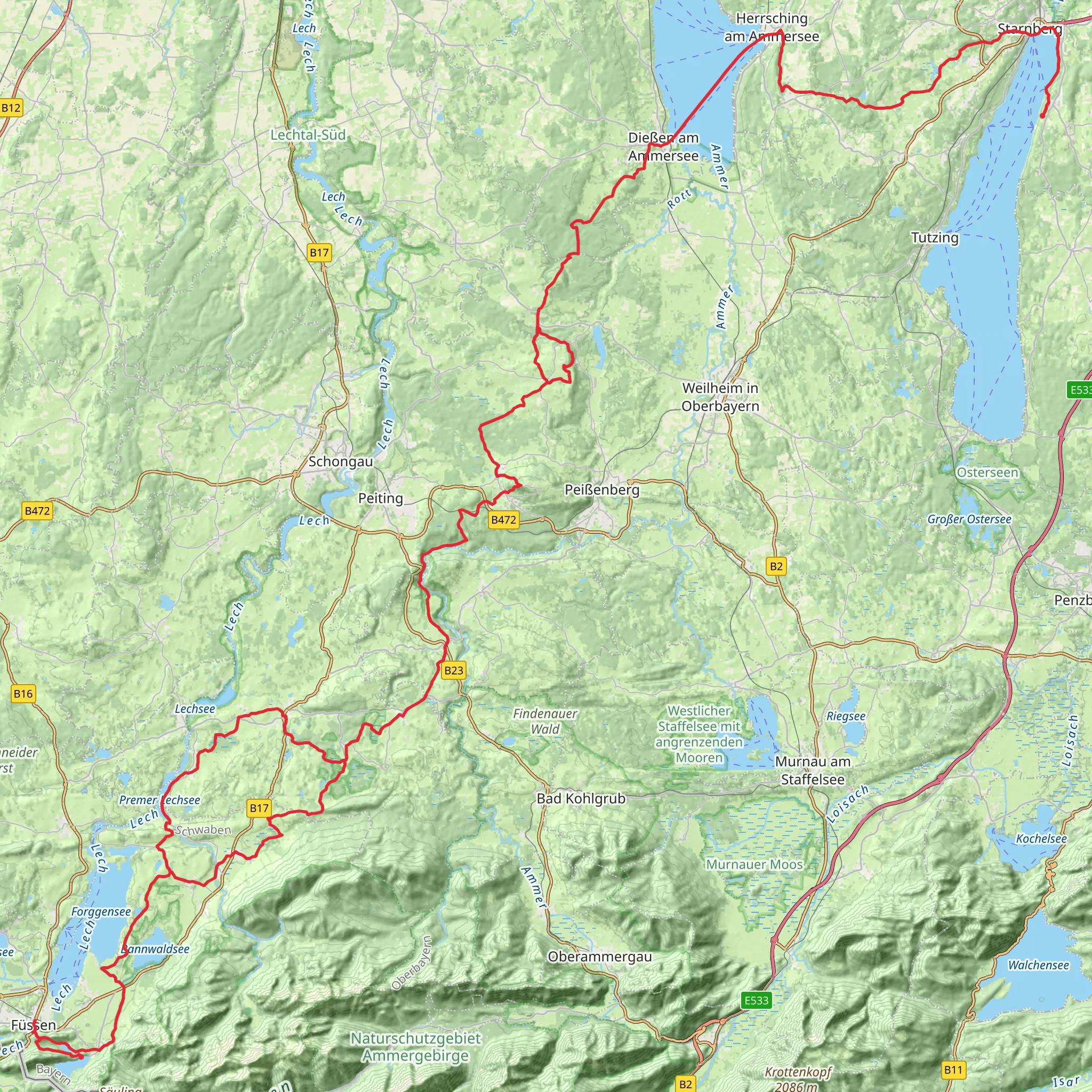 König Ludwig Weg mobile static map