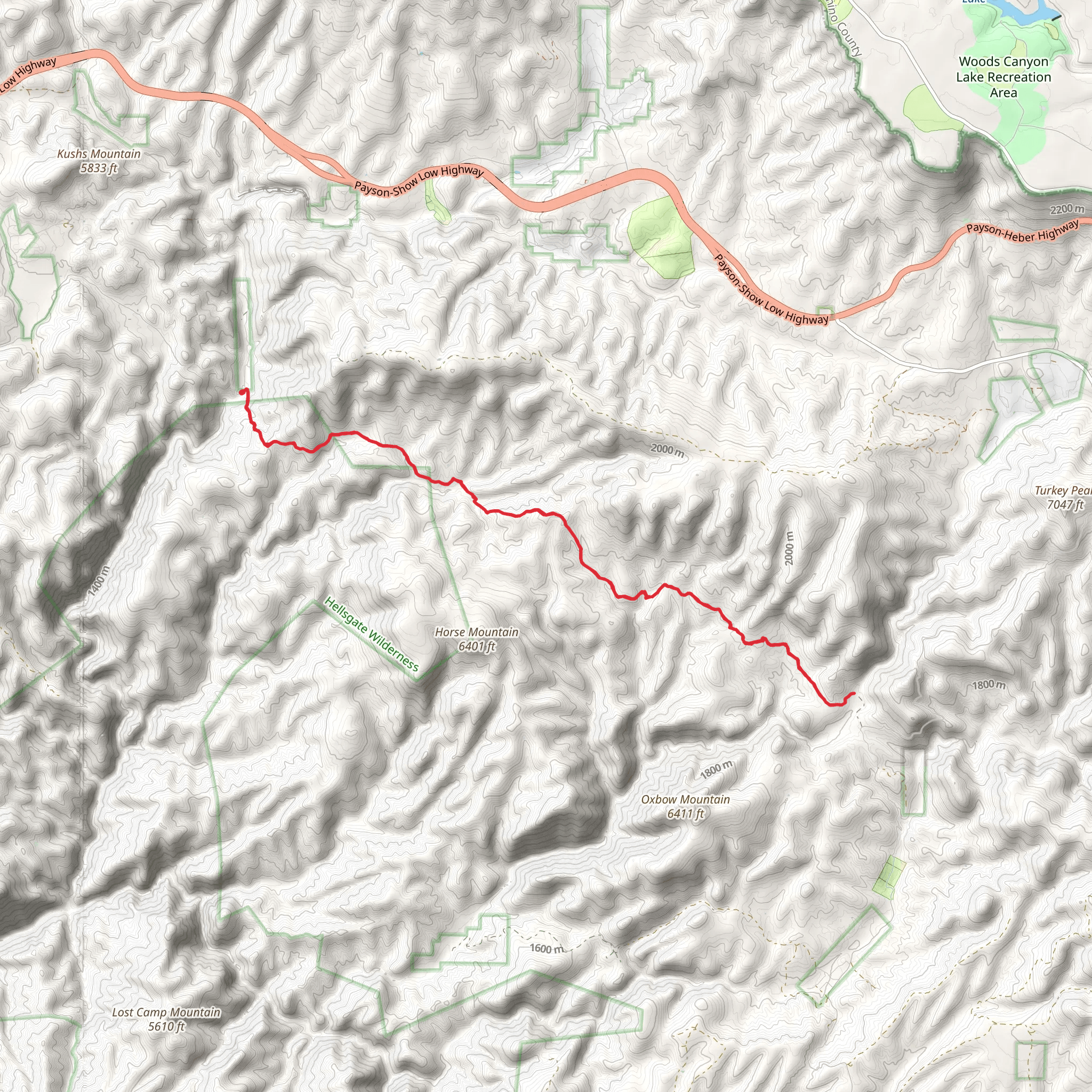 Bear Flat Trail mobile static map